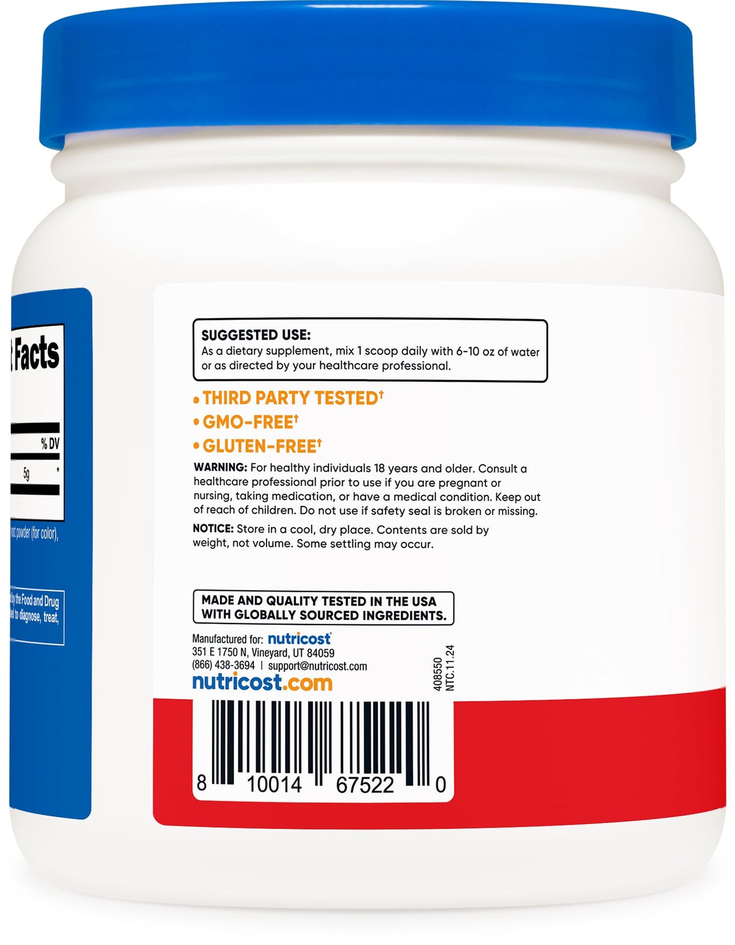 Nutricost L-Glutamine Powder