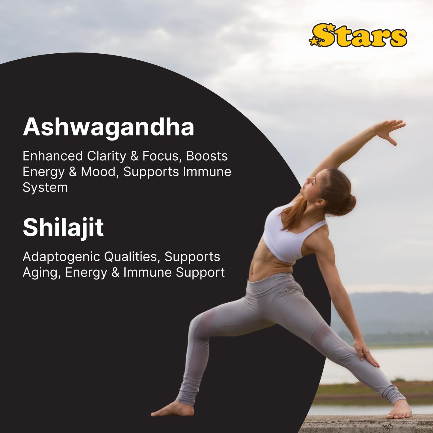 Vitastars Shilajit Ashwagandha Gummies, 60 Gummies