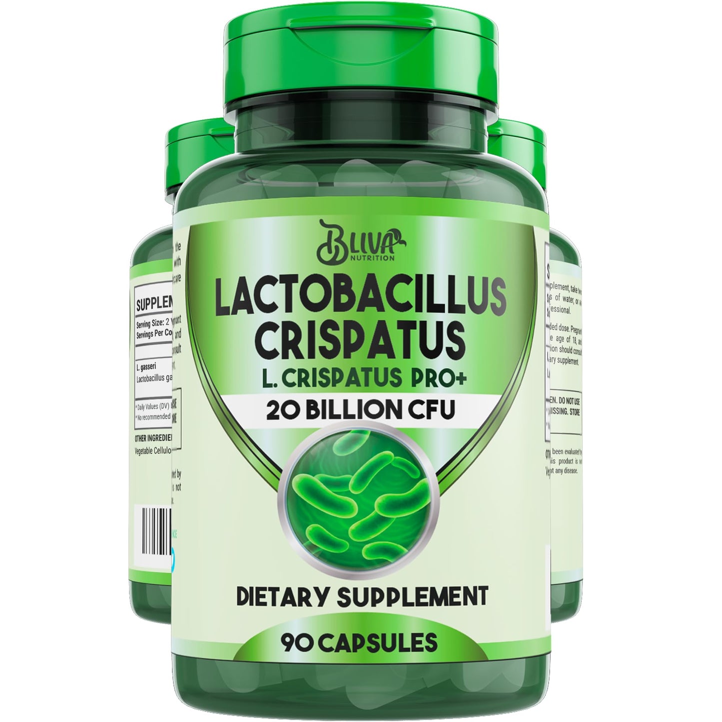 BLIVA NUTRITION Lactobacillus Crispatus Capsules, 90 Count