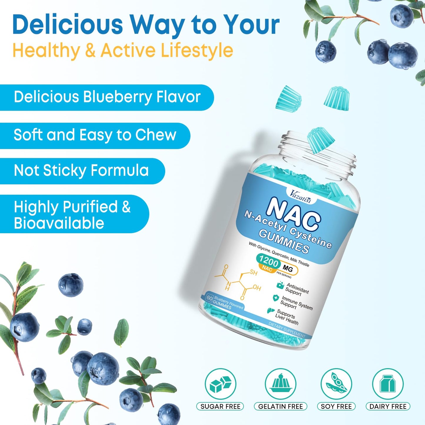 Vazatisi NAC Gummies 120 Gummies