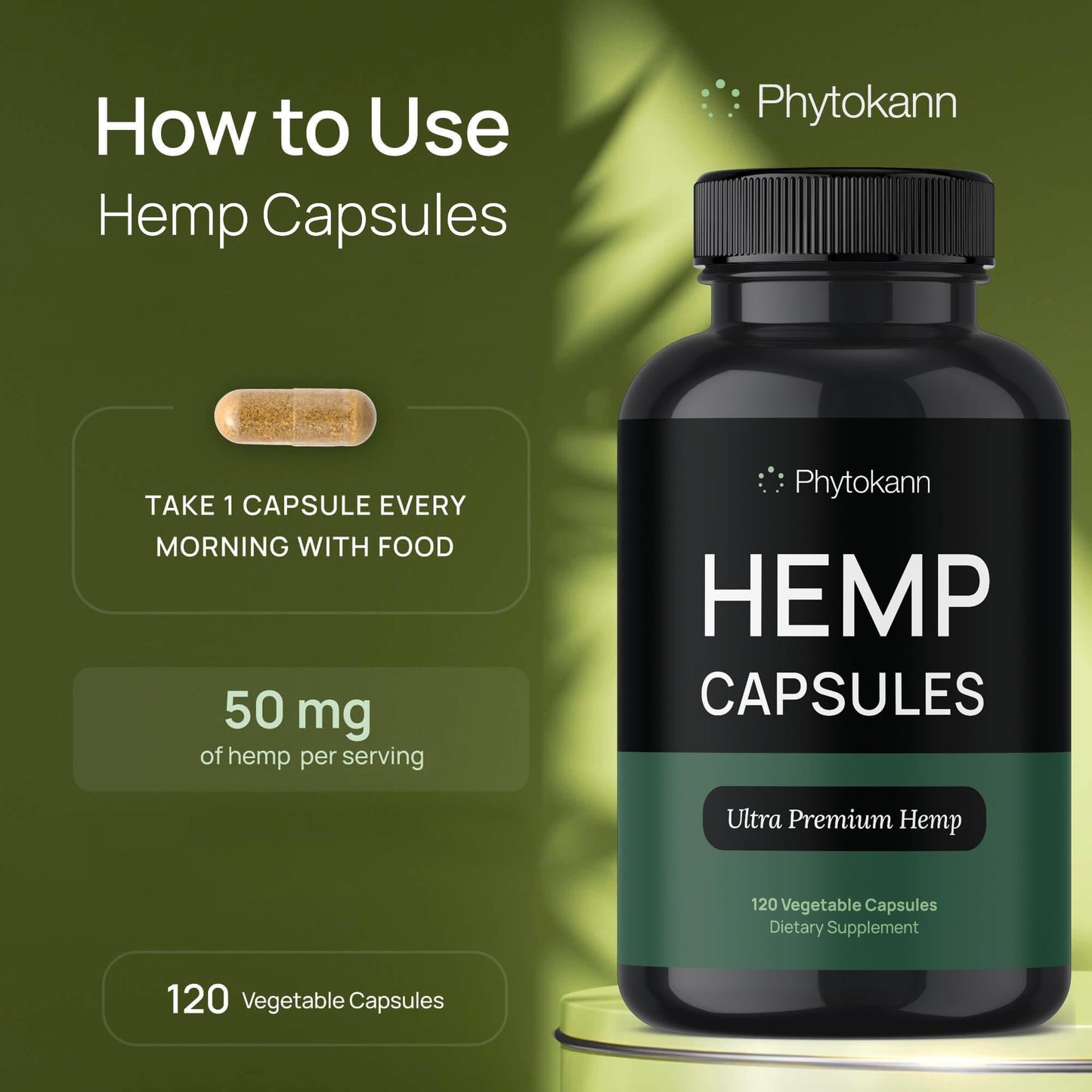 Phytokann Hemp Oil Capsules 120 Count