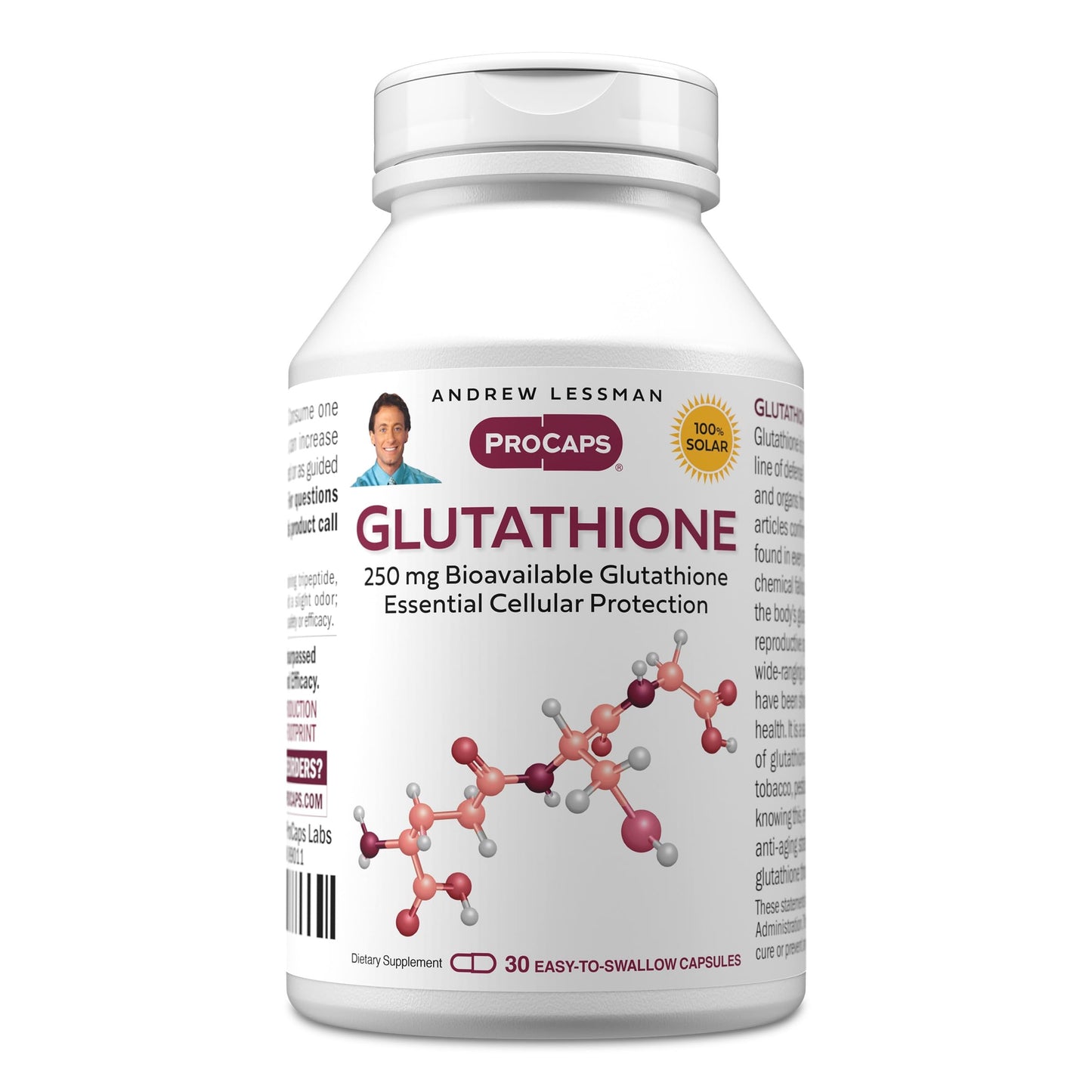 ANDREW LESSMAN Glutathione 250 mg Capsules, 30 Count