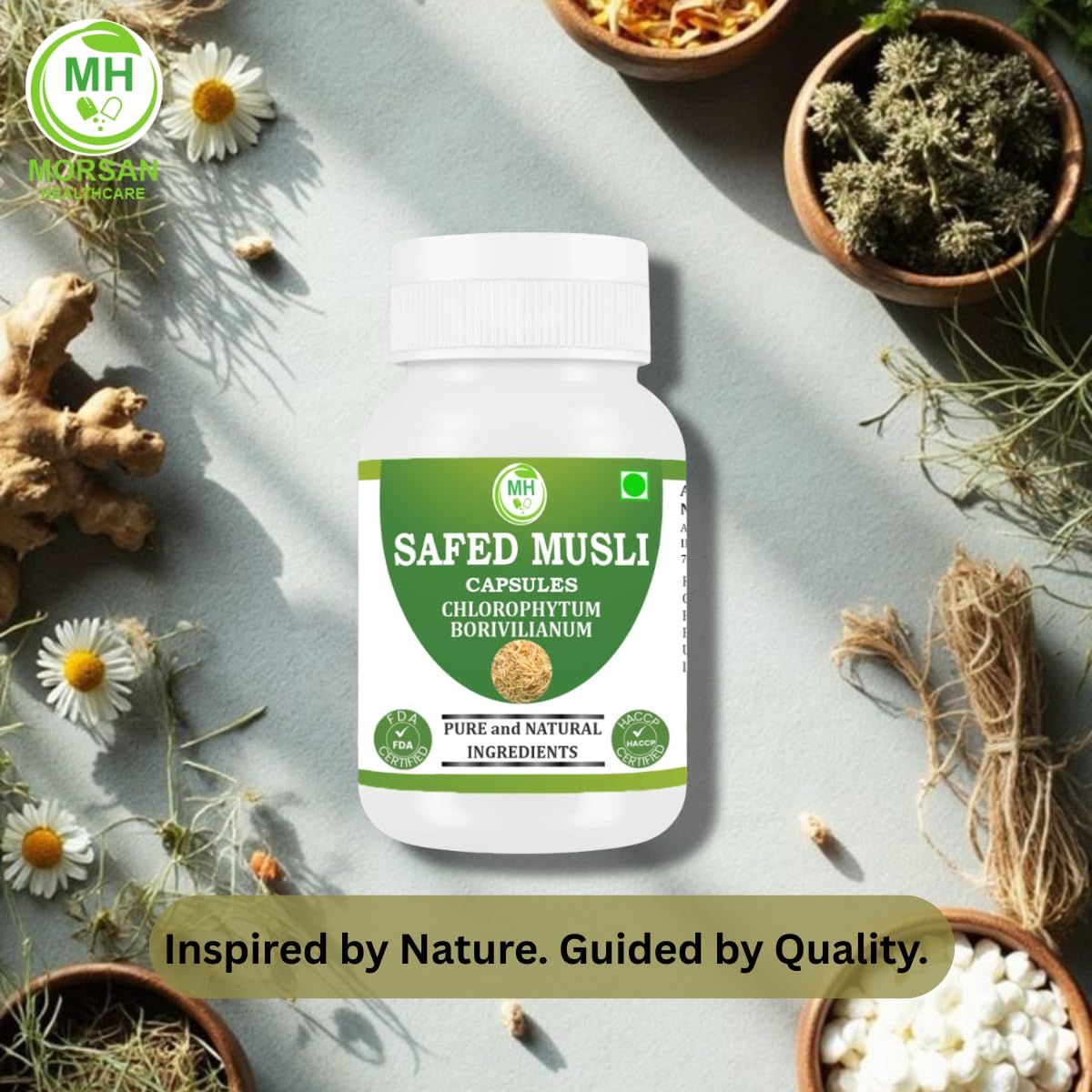 Morsan Healthcare Safed Musali 500 mg, 120 Capsules