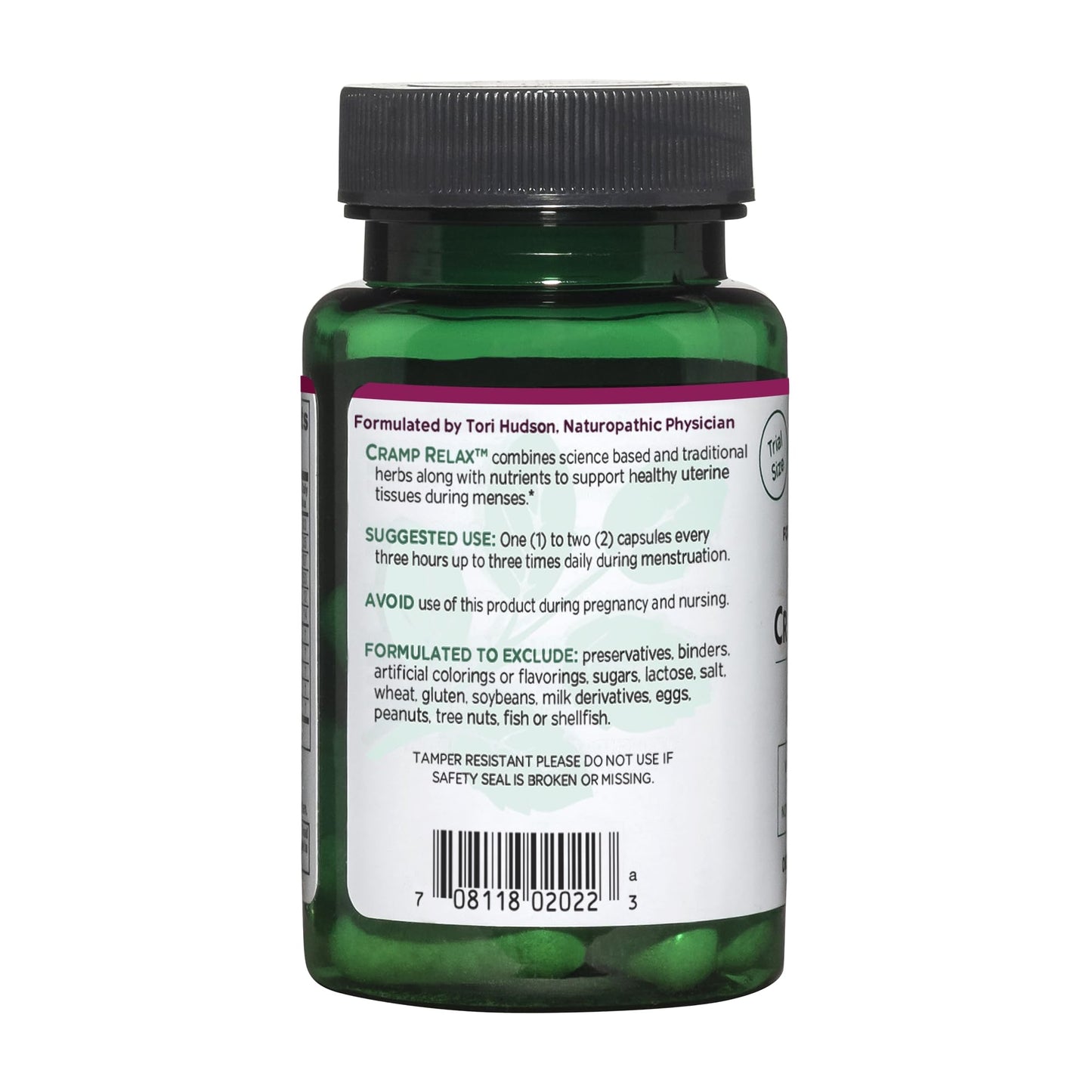 Vitanica Cramp Relax, Menstrual Support Capsules, 15 Count