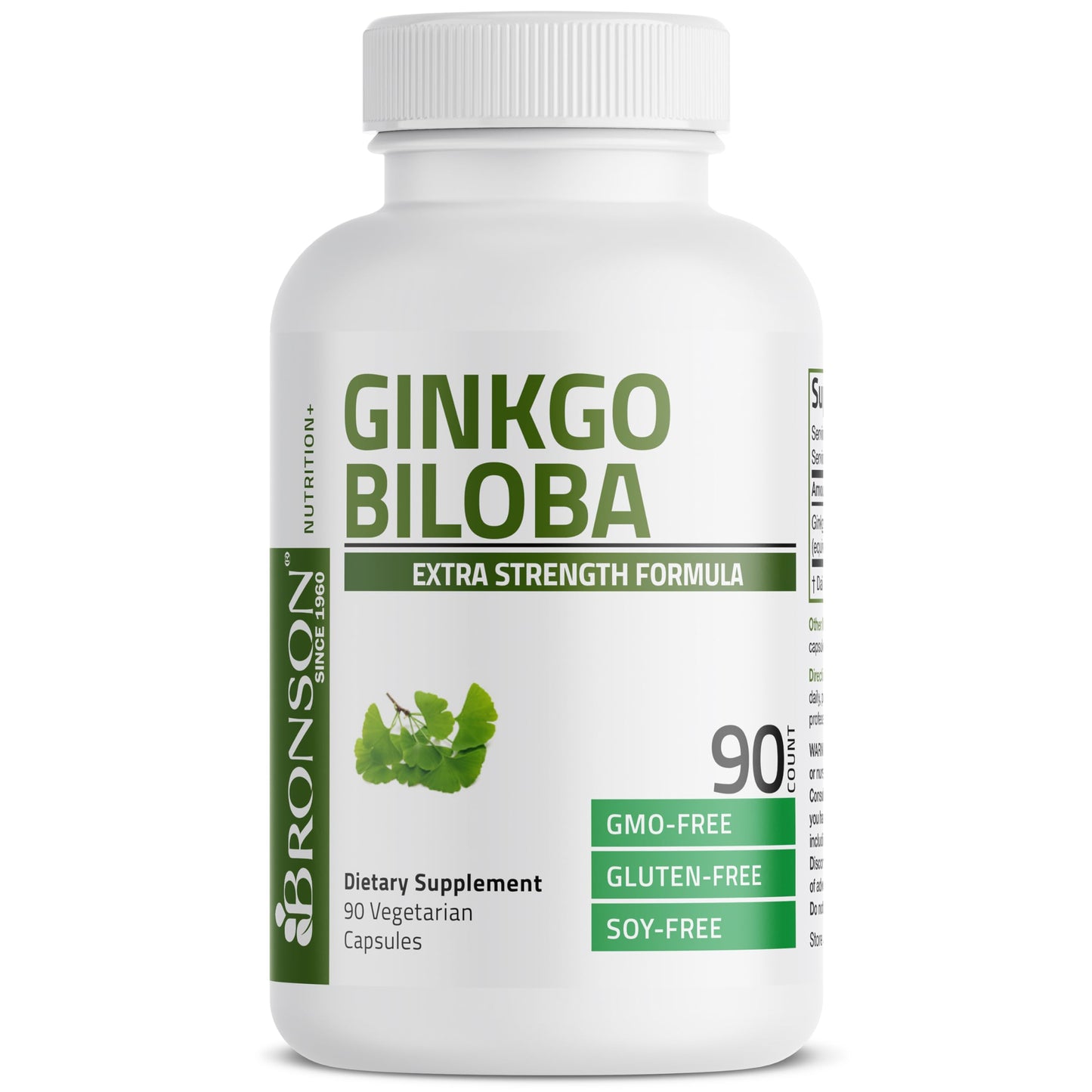 Bronson Ginkgo Biloba Extra Strength Supports Brain Function & Memory 90 Capsules