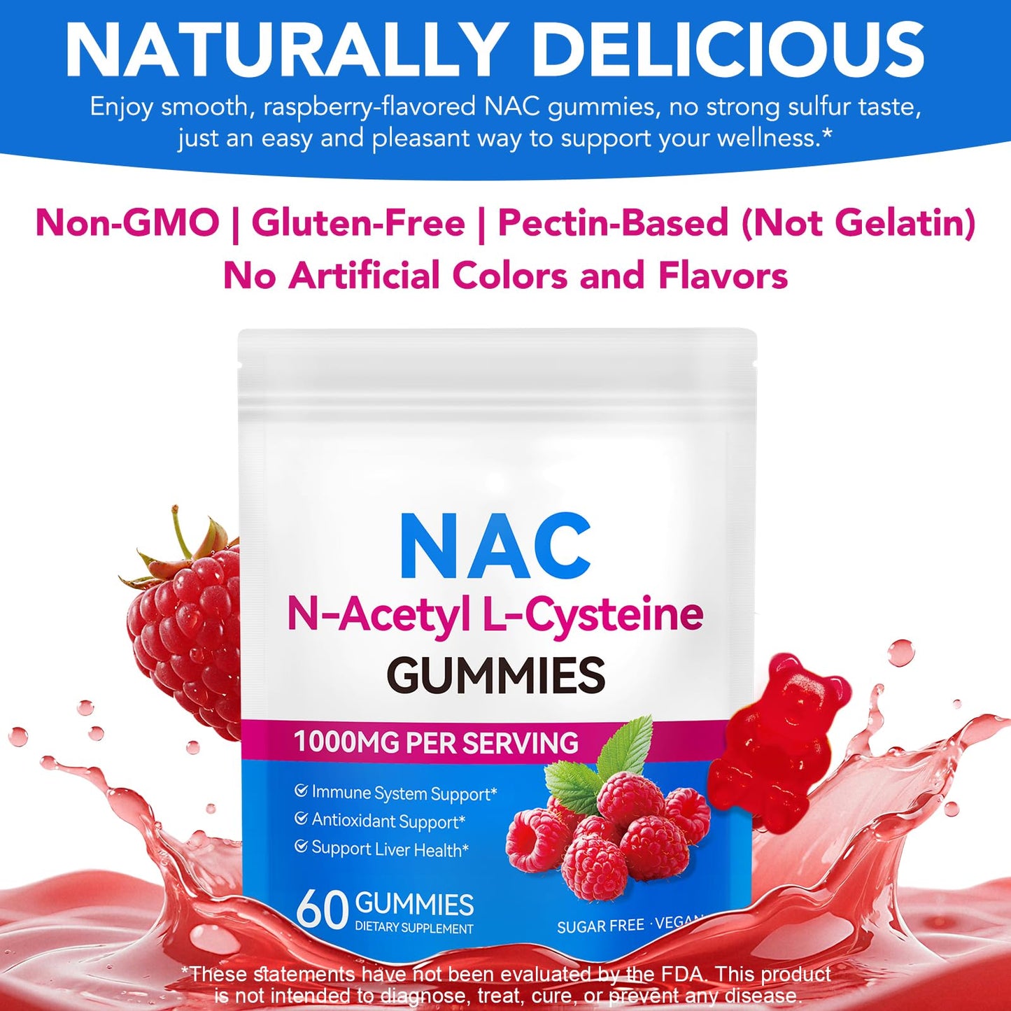 Ruduwu N-Acetyl Cysteine Gummies 60 Count