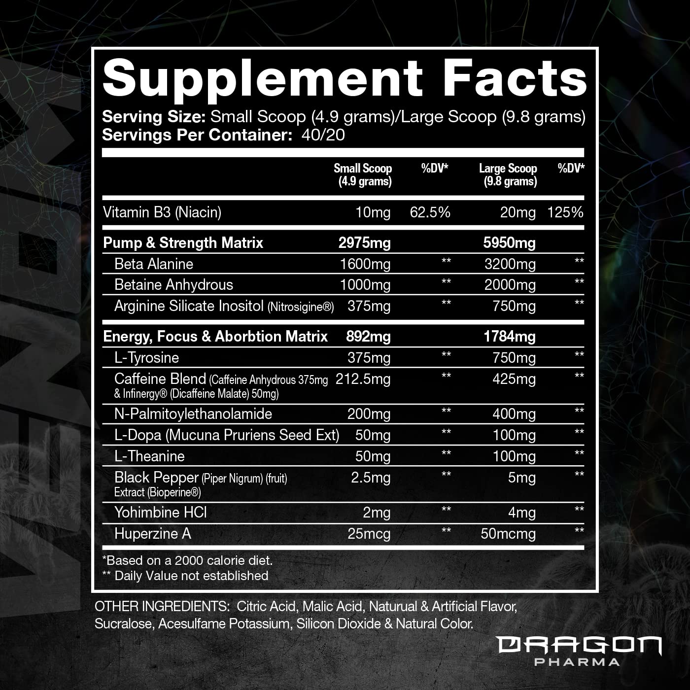 DRAGON PHARMA Venom Extreme Potency Pre-Workout Powder 6.91 Ounce