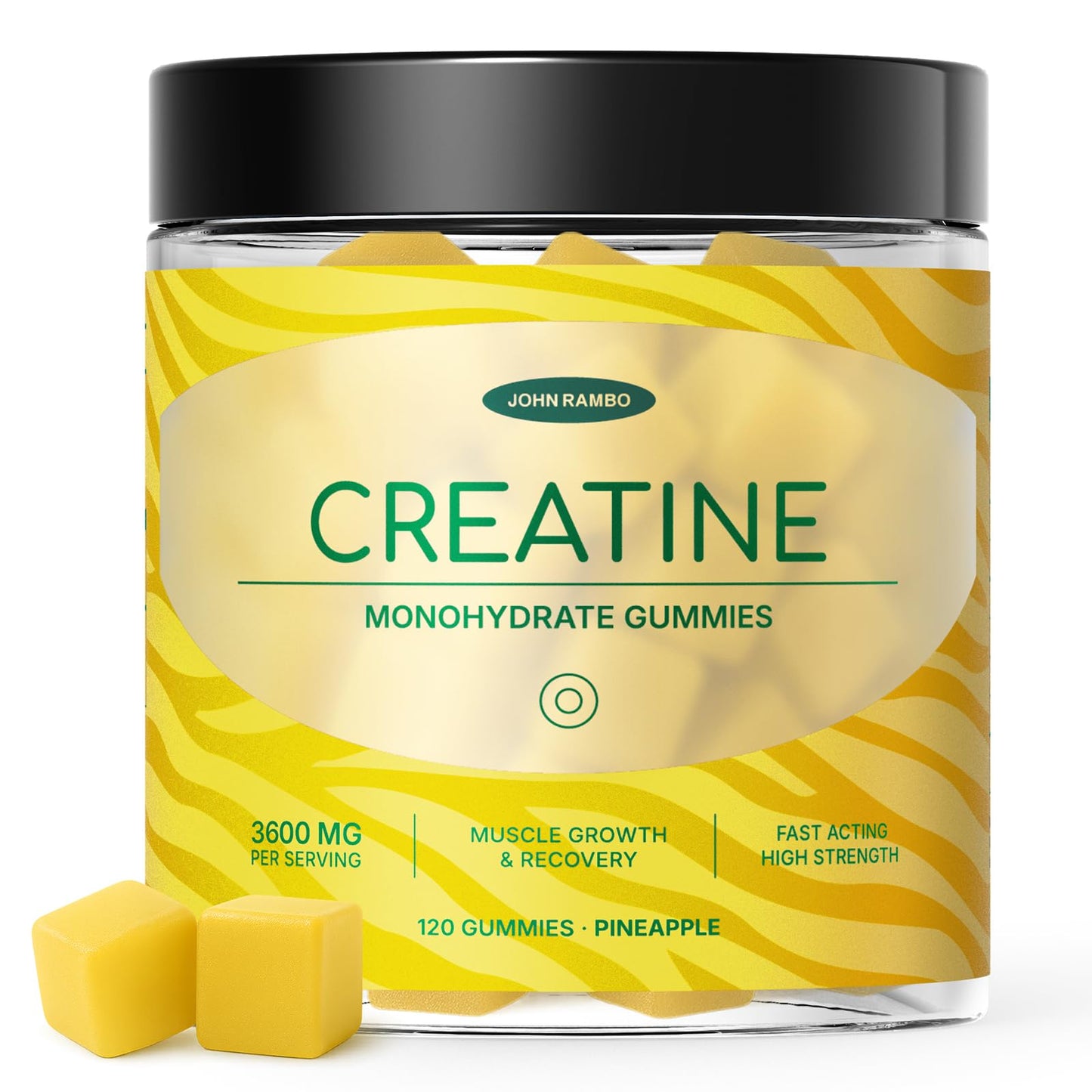 JOHN RAMBO Creatine Monohydrate Gummies 120 Gummies