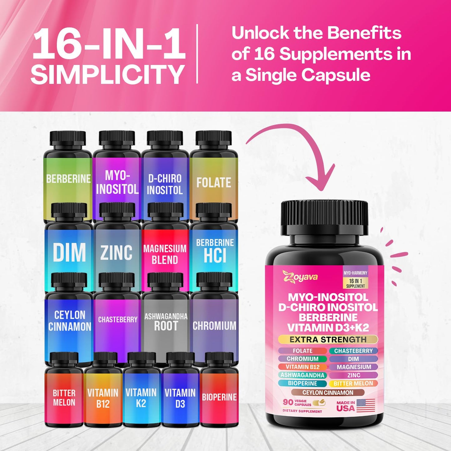 Zoyava Myo Inositol Supplement Capsule 90 Capsules