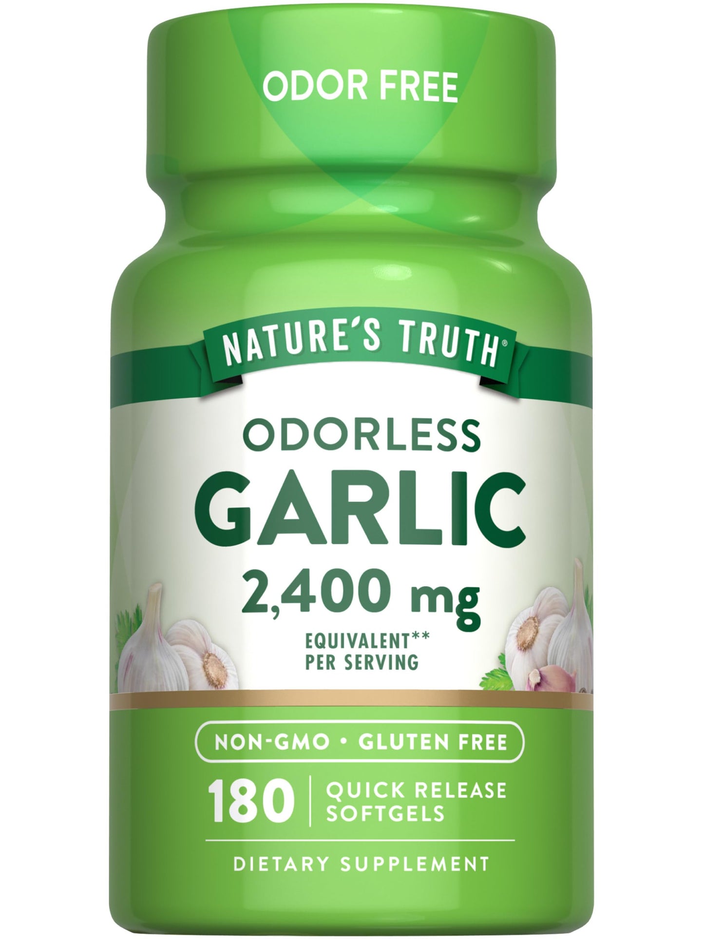 Nature's Truth Odorless Garlic Softgels 180 Count