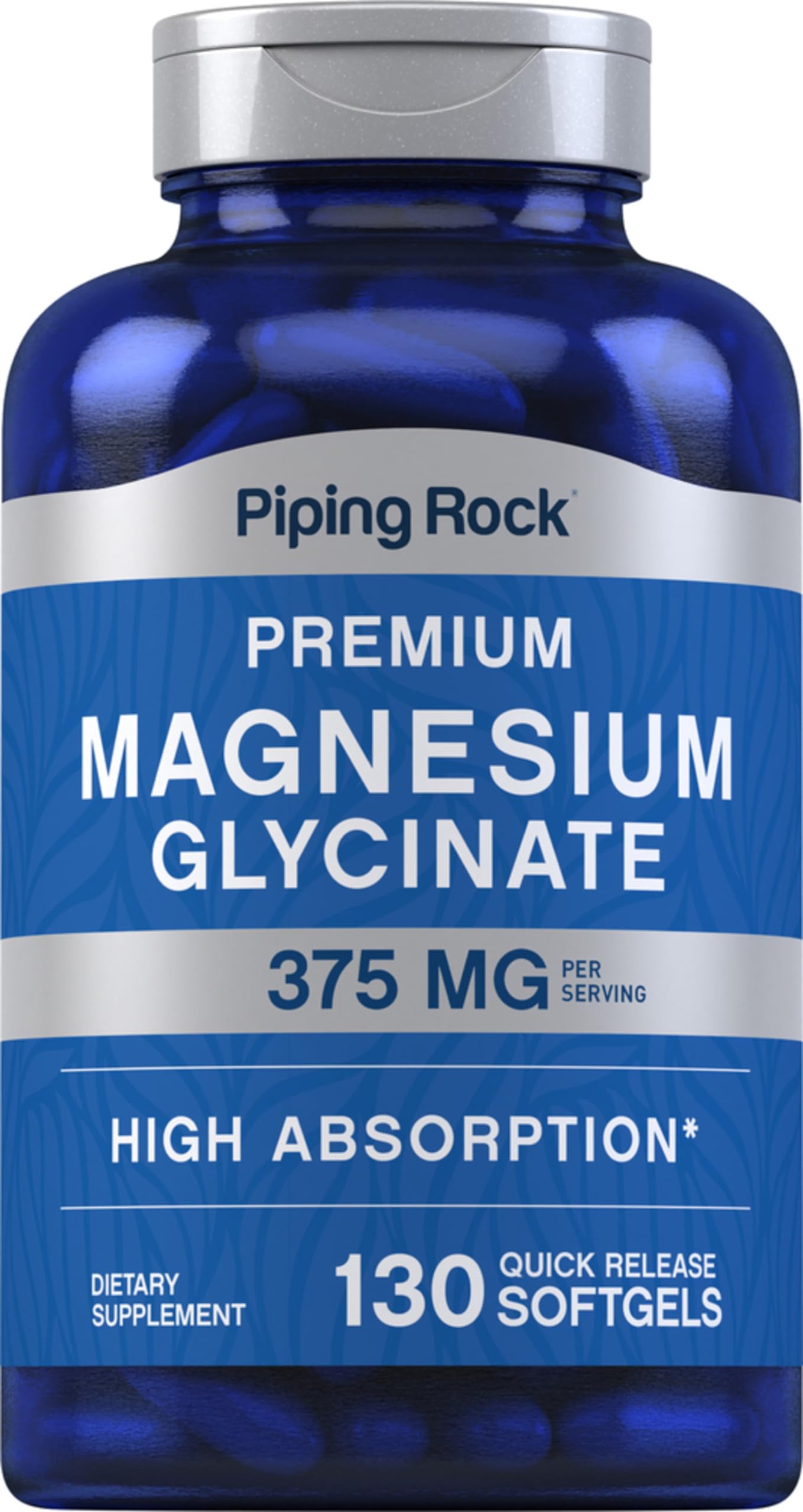 Piping Rock Magnesium Glycinate Softgels 130 Count