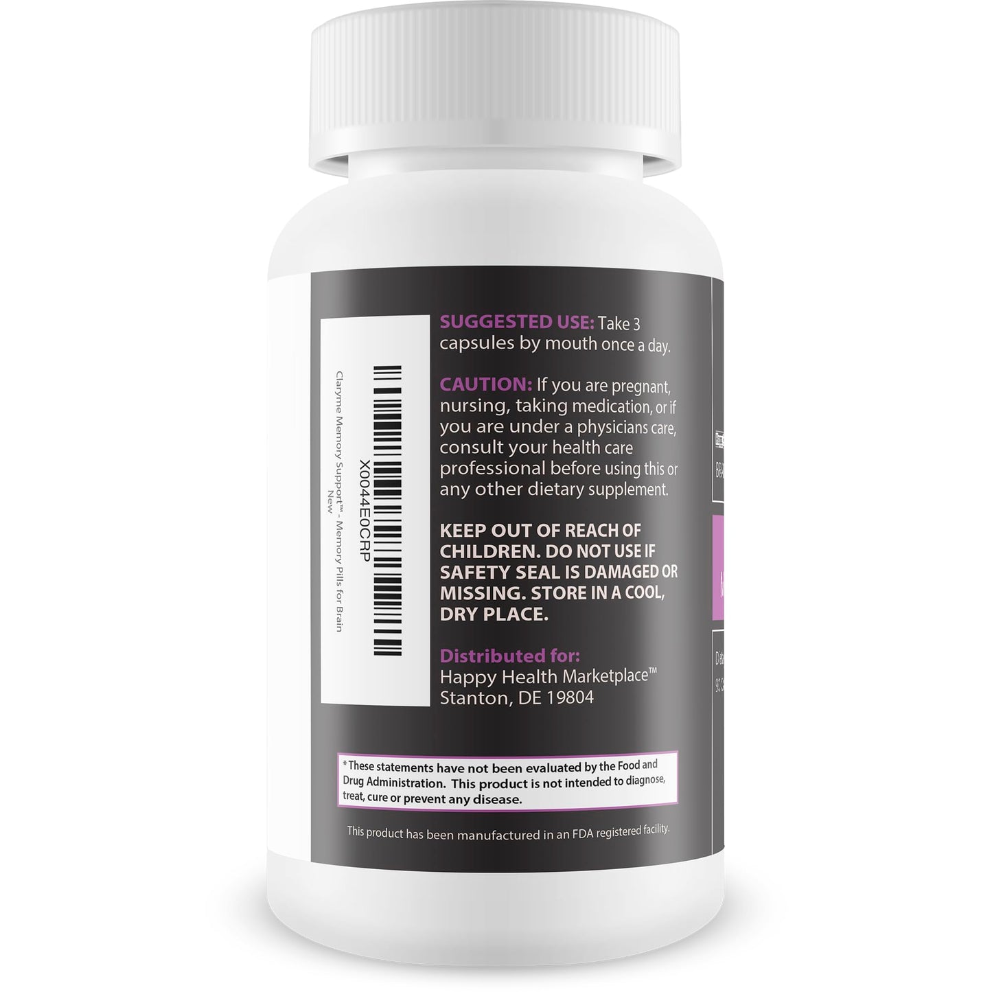 Happy Health Marketplace Claryme Memory Support Capsule 90 Count