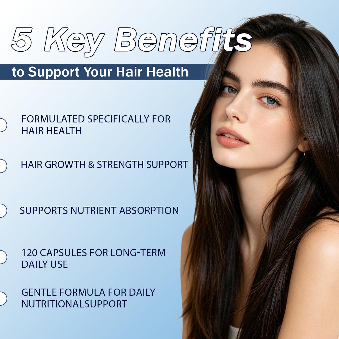 Enerra Keravive Hair Priority Complex with Biotin Collagen Keratin, Hair Growth Vitamins for Men and Women - Biotin, Vitamin C & Zinc, SupportHair Growth Capsule, 1 Count