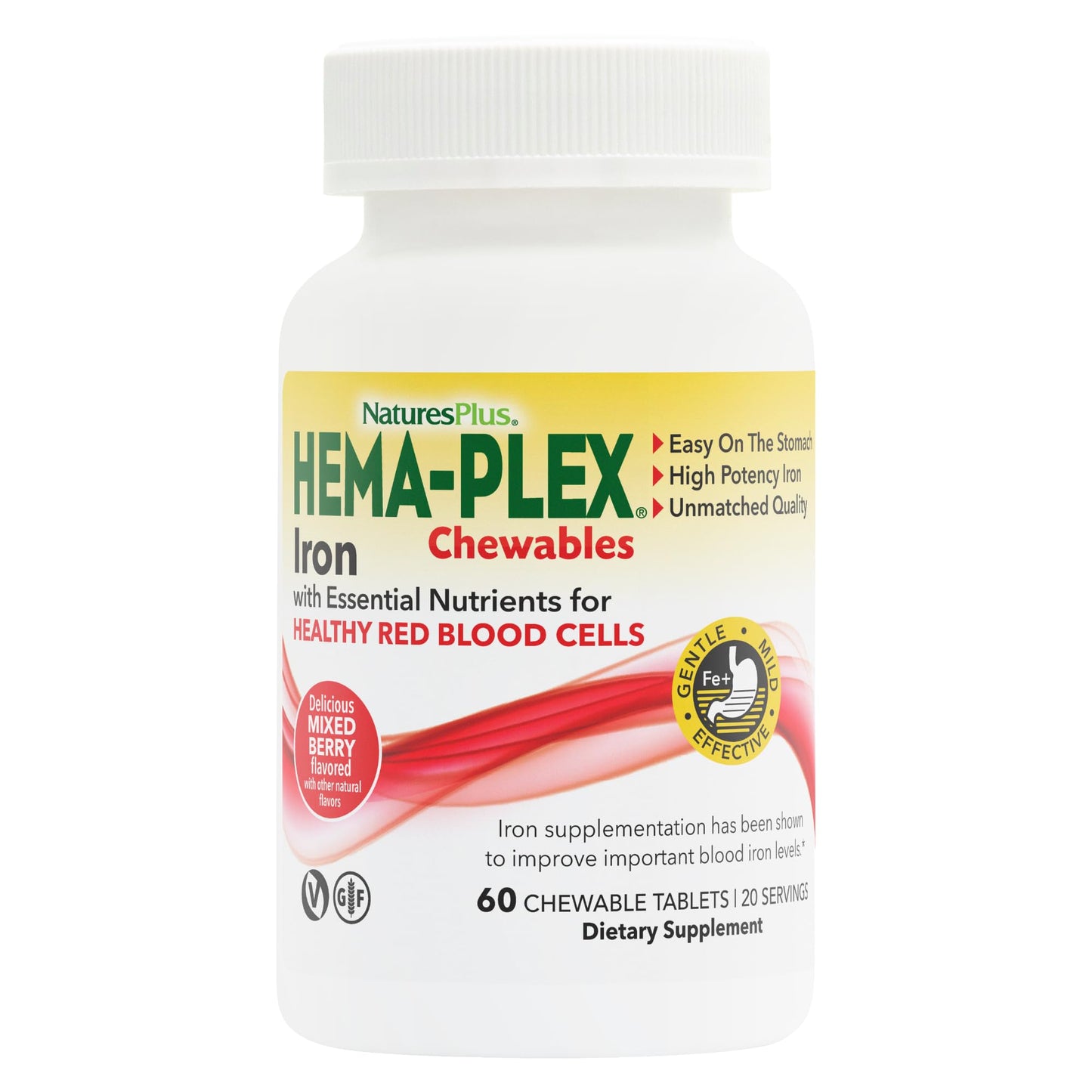 NaturesPlus Hema-Plex Iron Chewables 60 Count