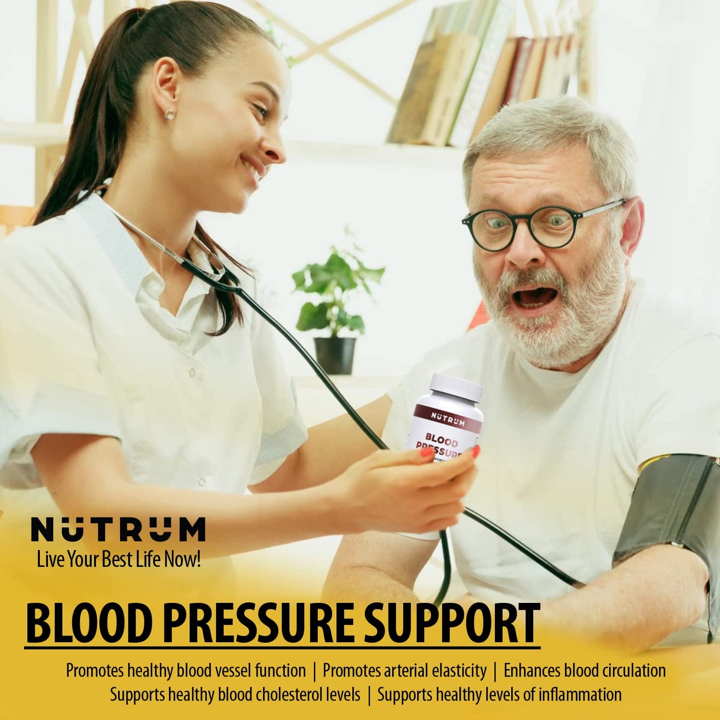 Nutrum Blood Pressure Support Premium Heart & Circulation Formula Capsule, 60 Count