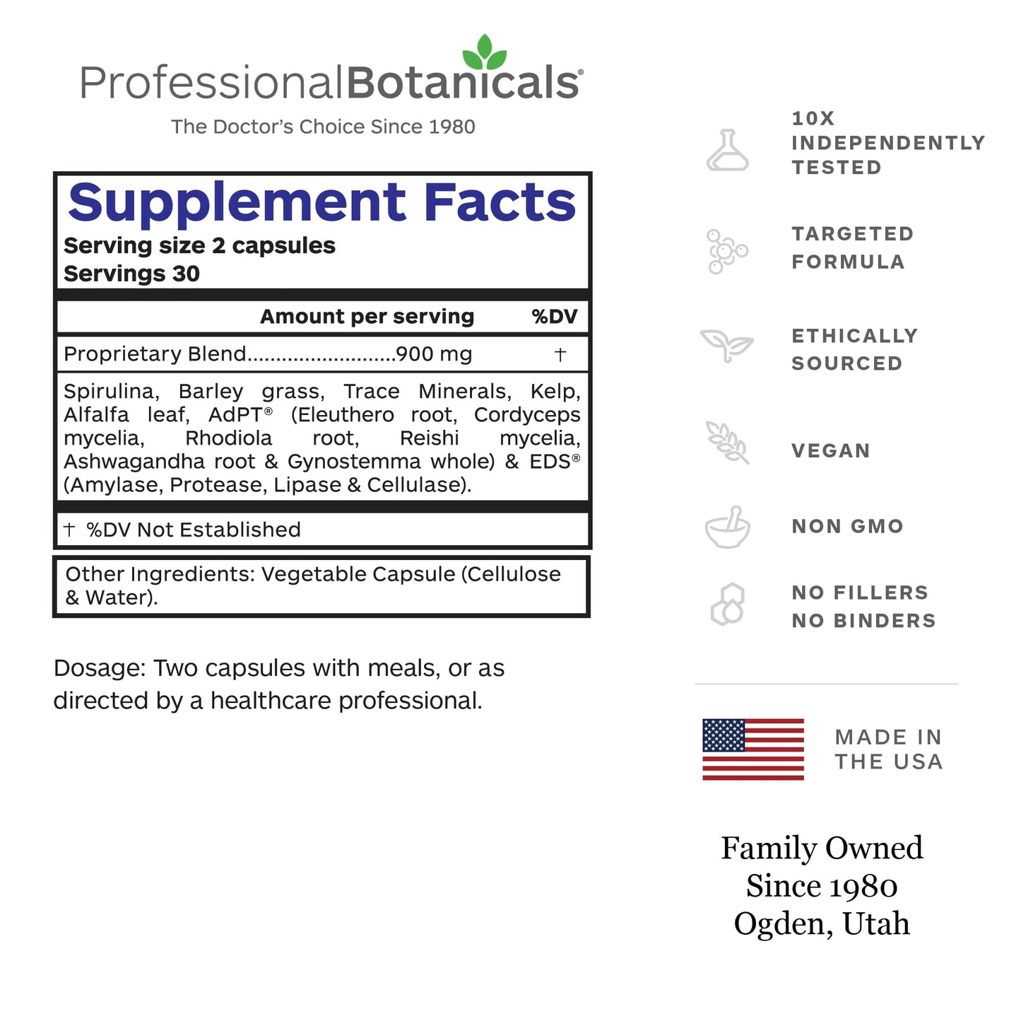 Professional Botanicals Immu-Stem Viral Support Green Complex Capsule 1 Count