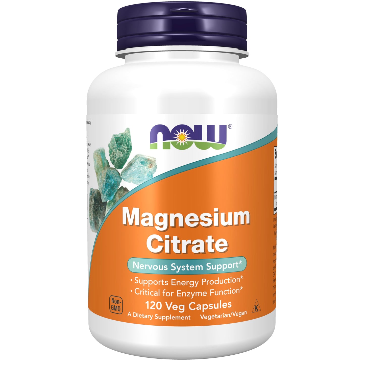 NOW Foods Magnesium Citrate 400 mg Capsules, 120 Count
