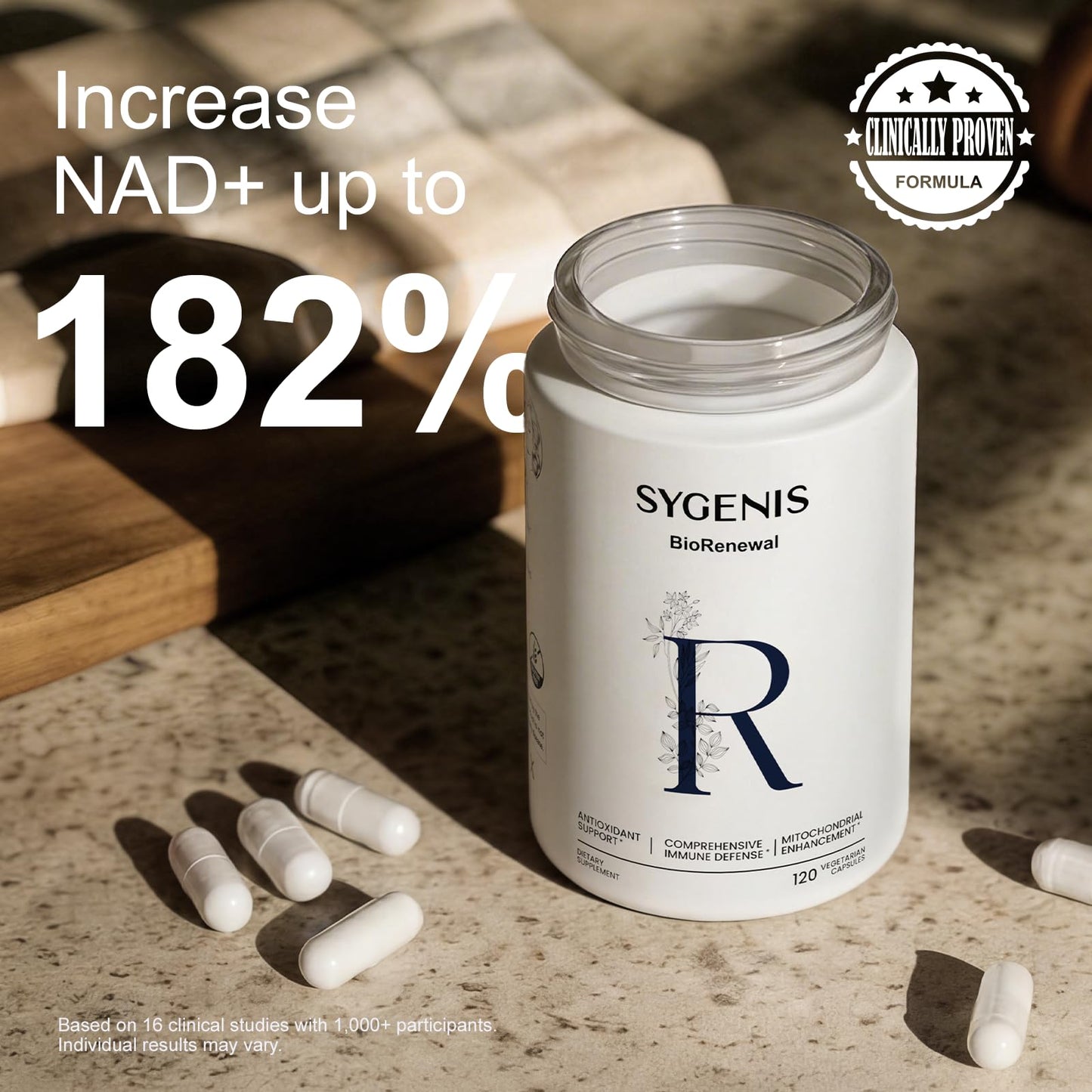 SYGENIS BioRenewal NAD Supplements 120 Capsules