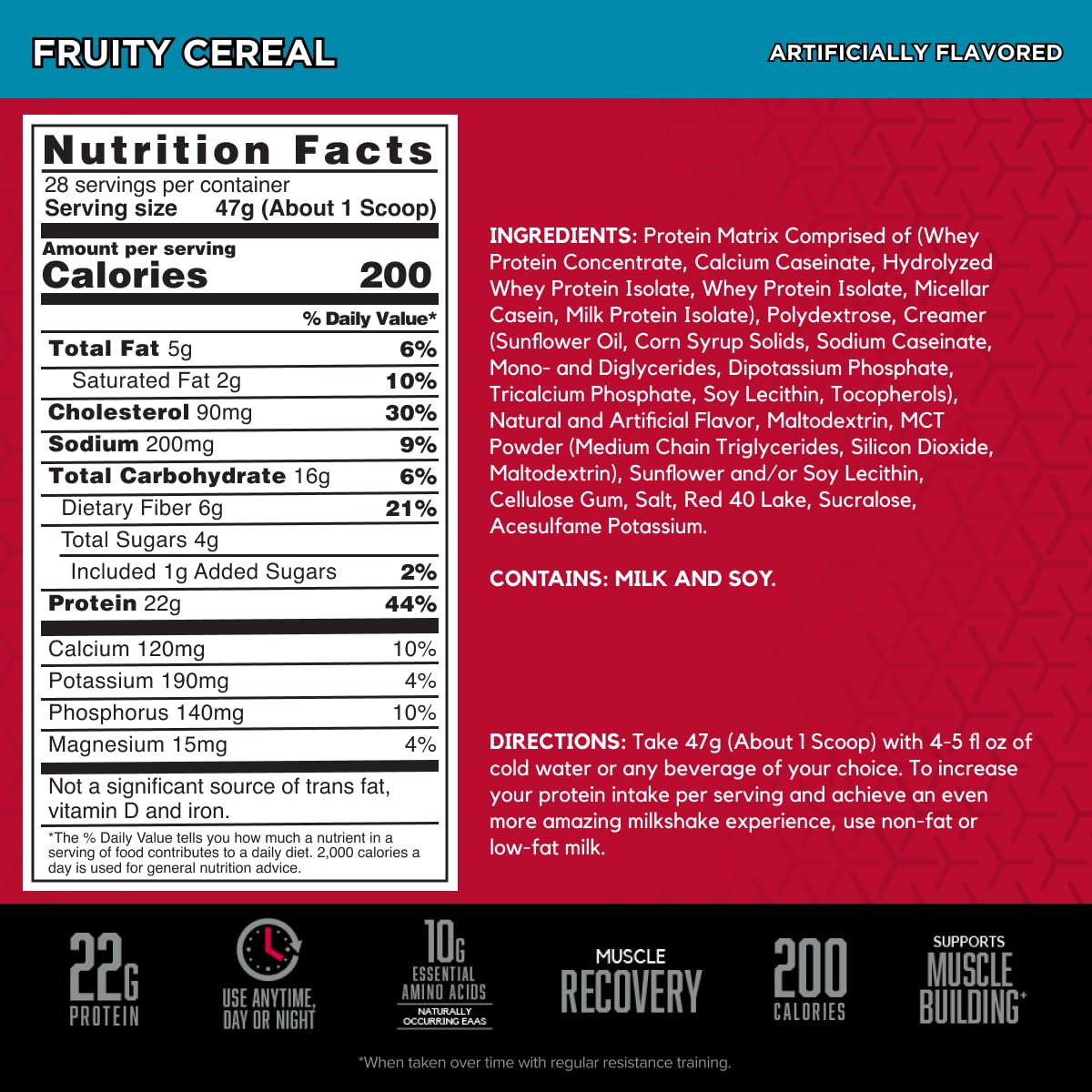 BSN SYNTHA-6 Premium Protein Powder, Fruity Cereal, 28 Servings