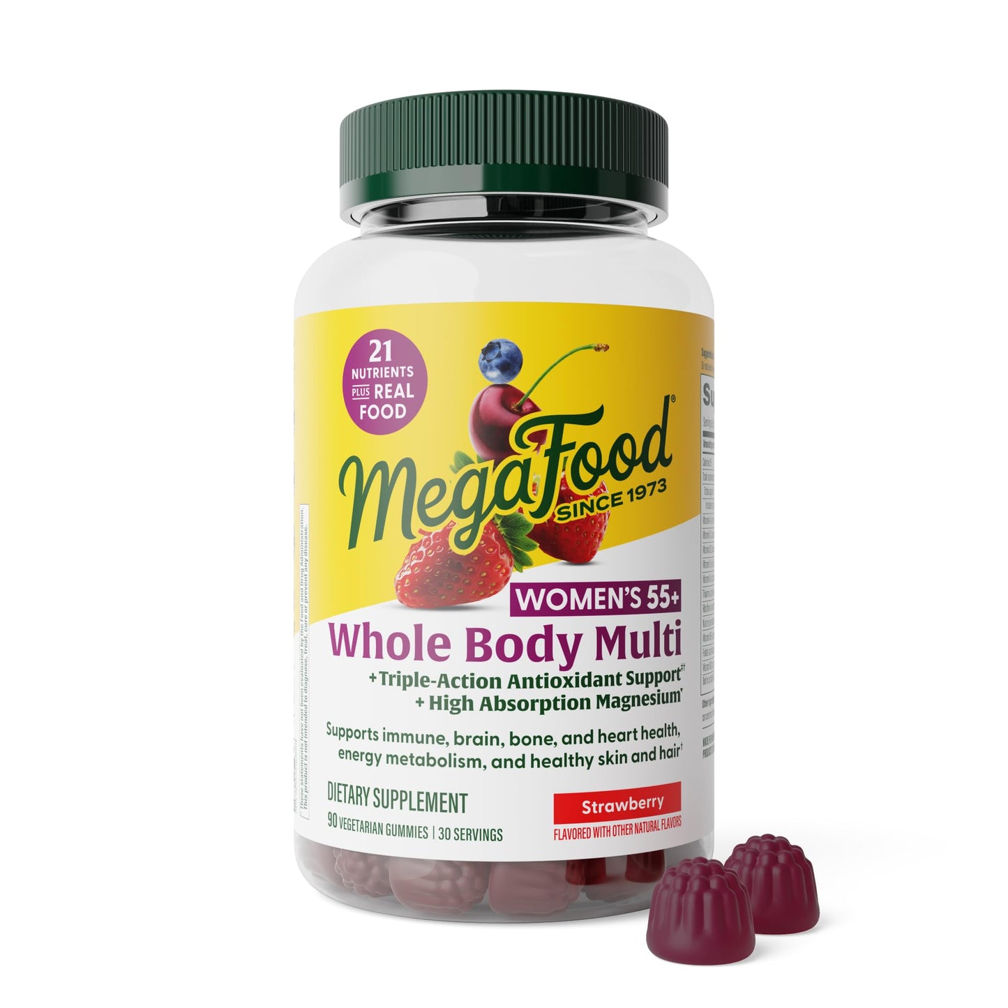 MegaFood Whole Body Gummies Multivitamin for Women 55+ 90 Gummies