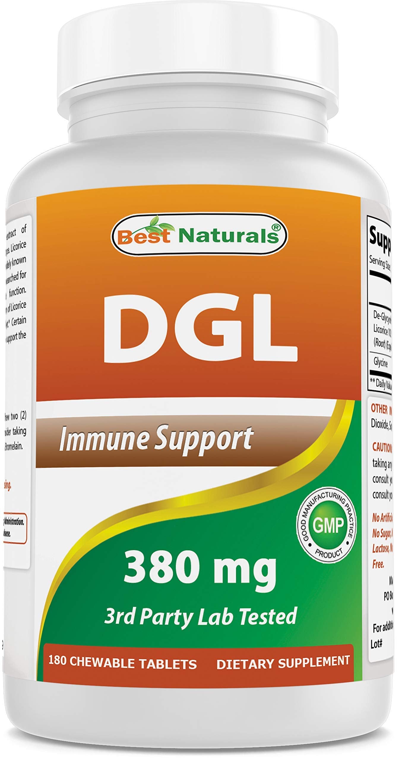 Best Naturals DGL Chewable 380 mg Tablet 180 Tablets
