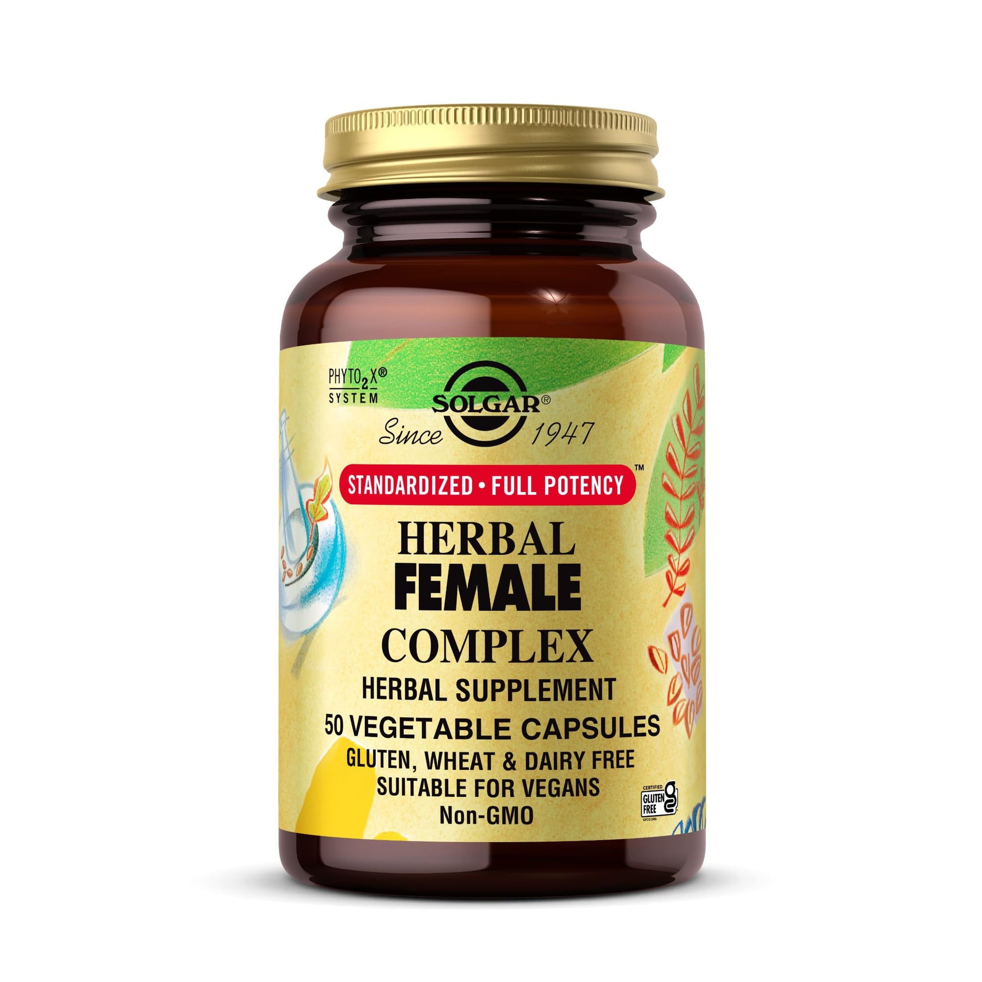 Solgar SFP Herbal Female Complex Capsules, 50 Count