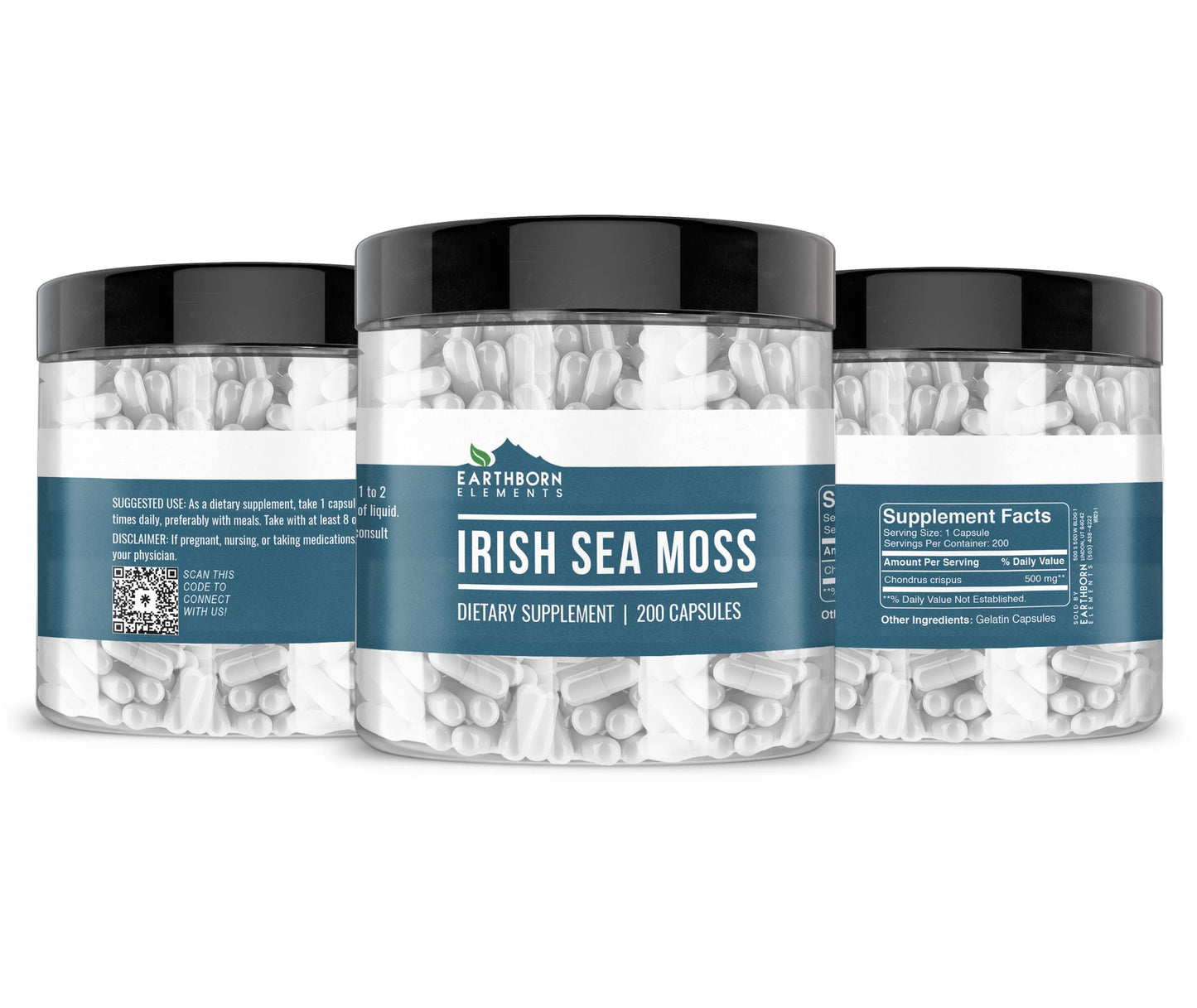 Earthborn Elements Irish Sea Moss Capsules 200 Count