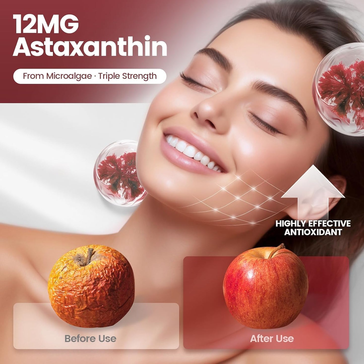 VivoNu 10 in 1 Astaxanthin Supplements 12mg Capsules, 240 Count