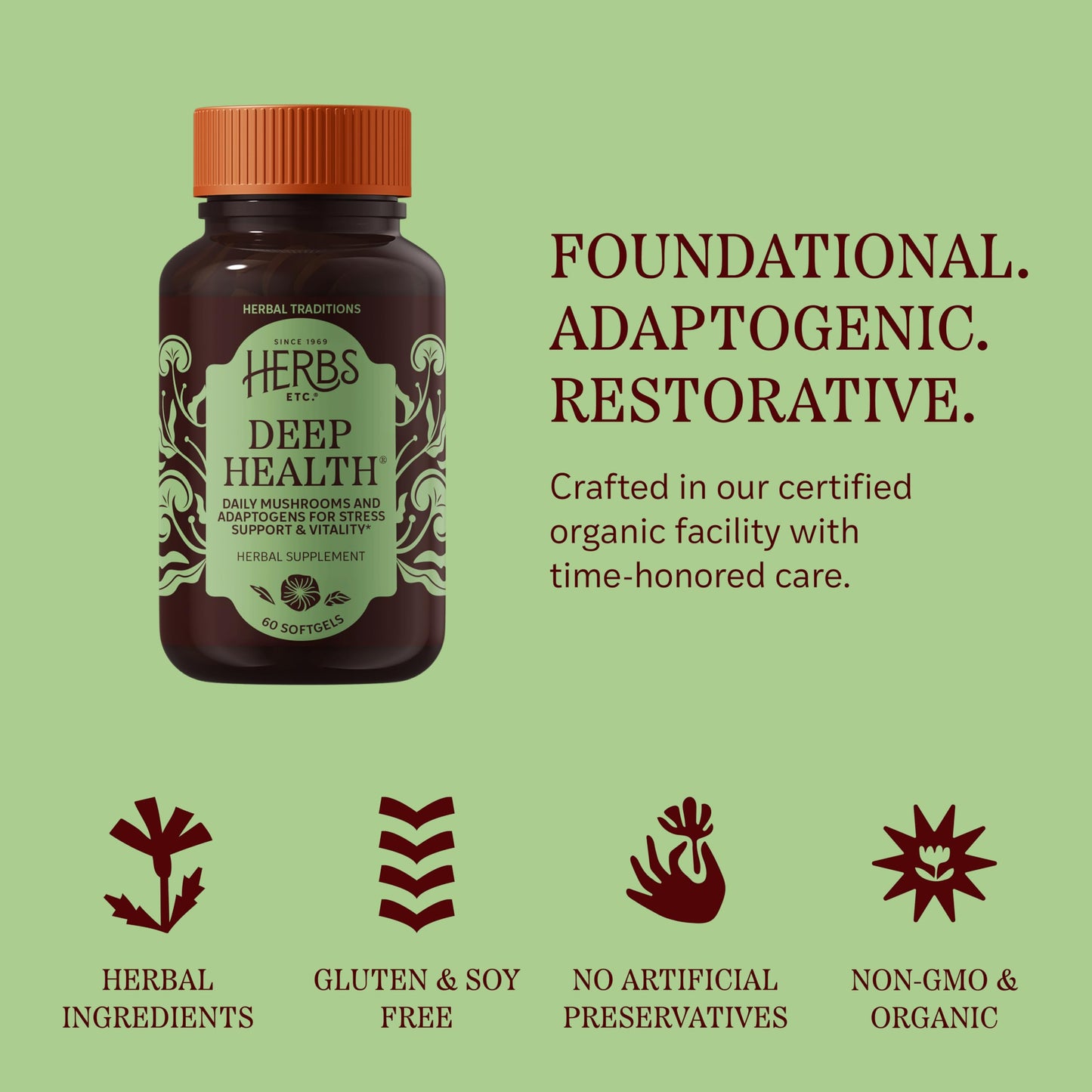 Herbs Etc. Deep Health Softgels 60 Count