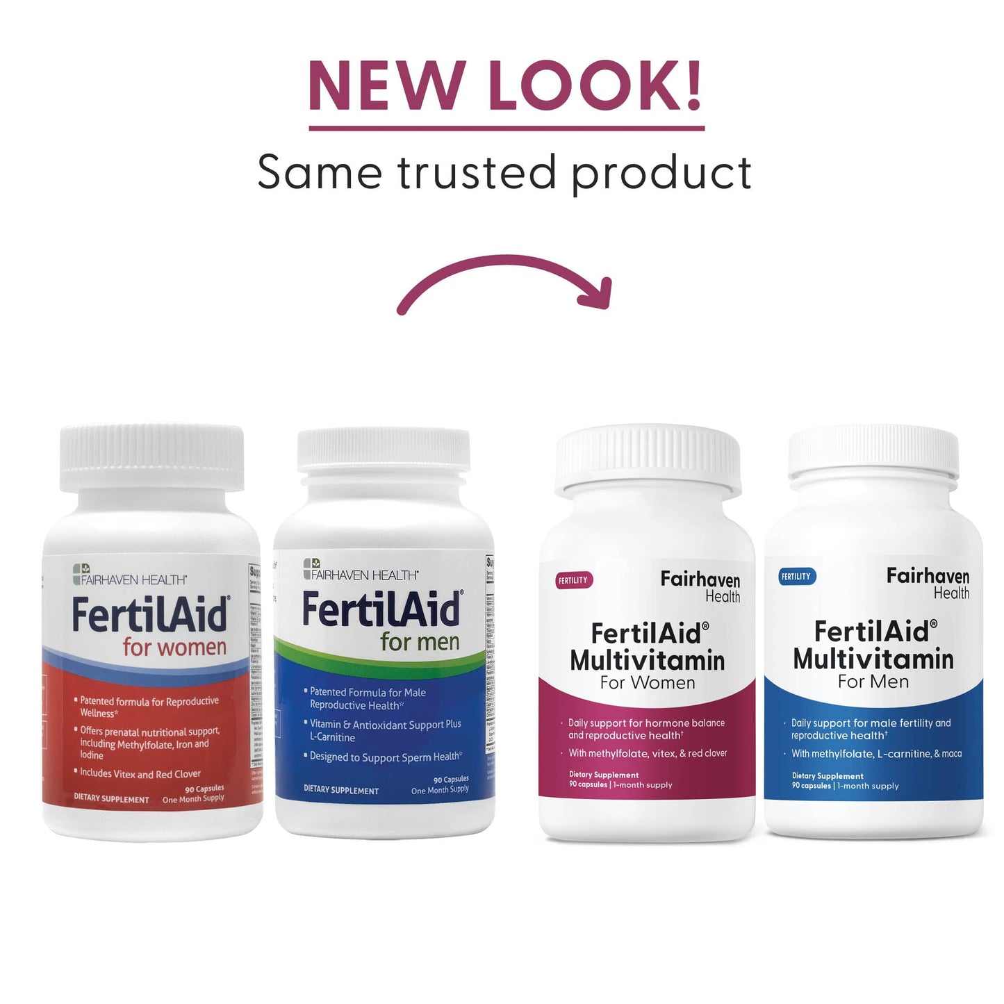 Fairhaven Health FertilAid for Men and Women Capsules 180 Count