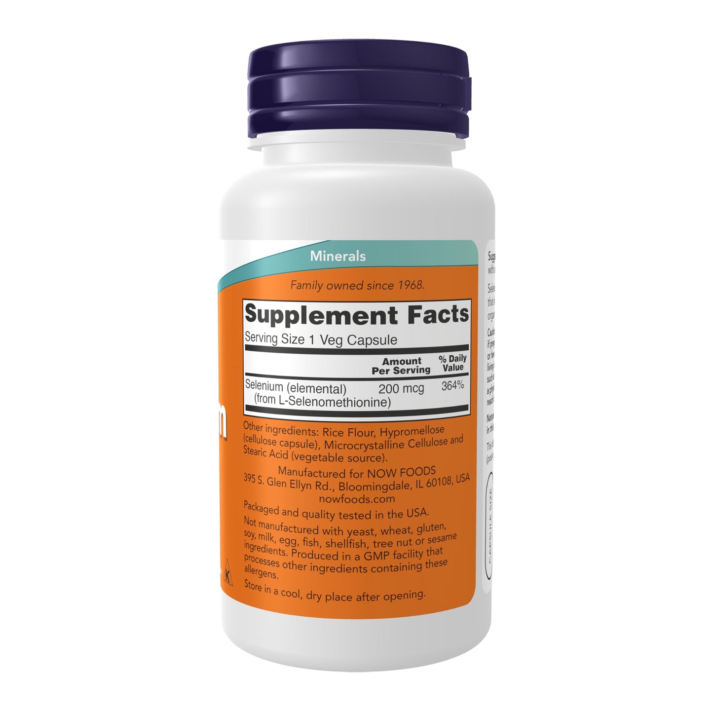NOW Foods Selenium (L-Selenomethionine) 200 mcg Essential Mineral, 90 Capsules