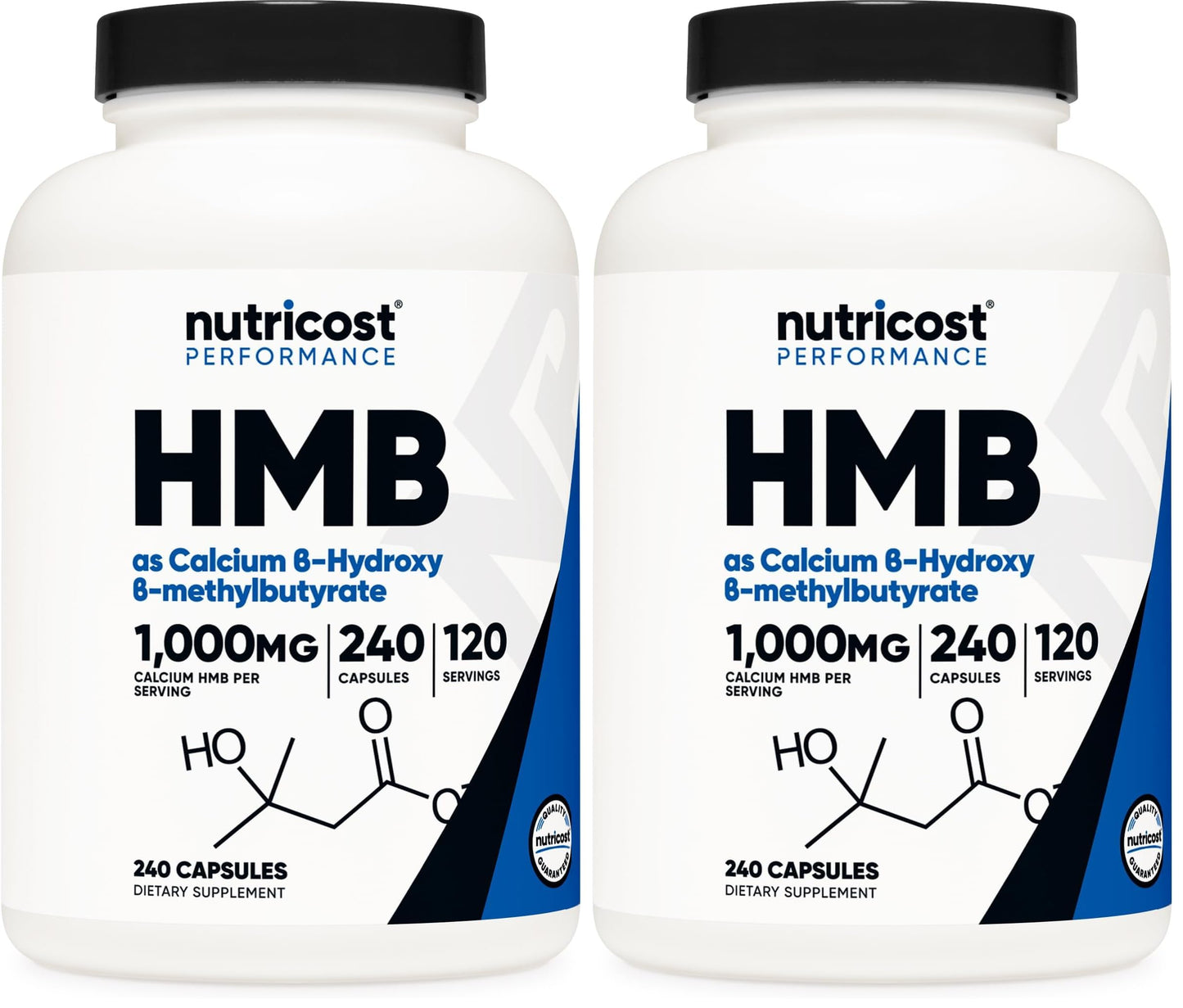 Nutricost HMB (Beta-Hydroxy Beta-Methylbutyrate) 1000mg Capsule, 480 Capsules