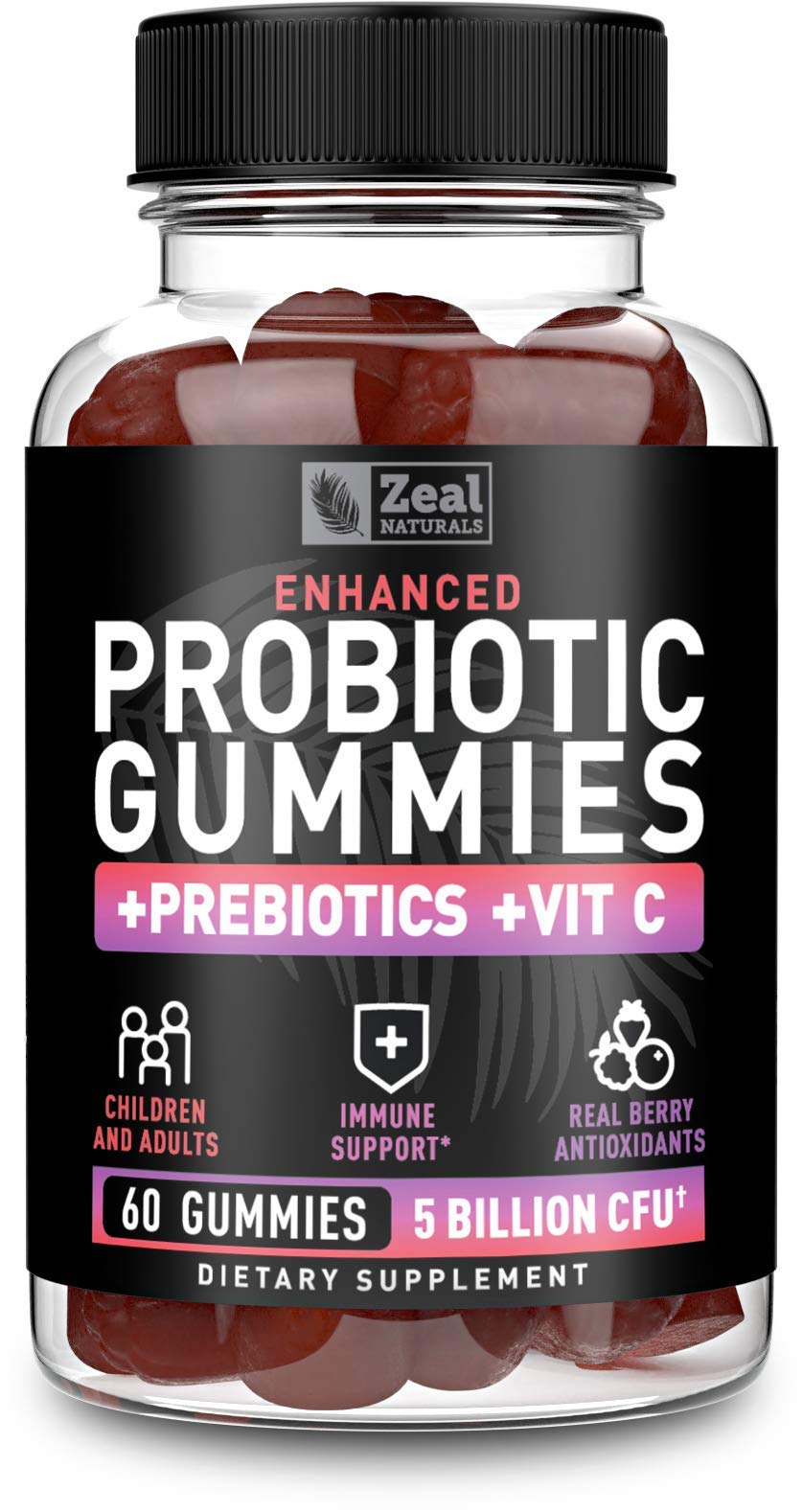 Zeal Naturals Probiotic Gummies for Adults and Kids Gummy 60 Count