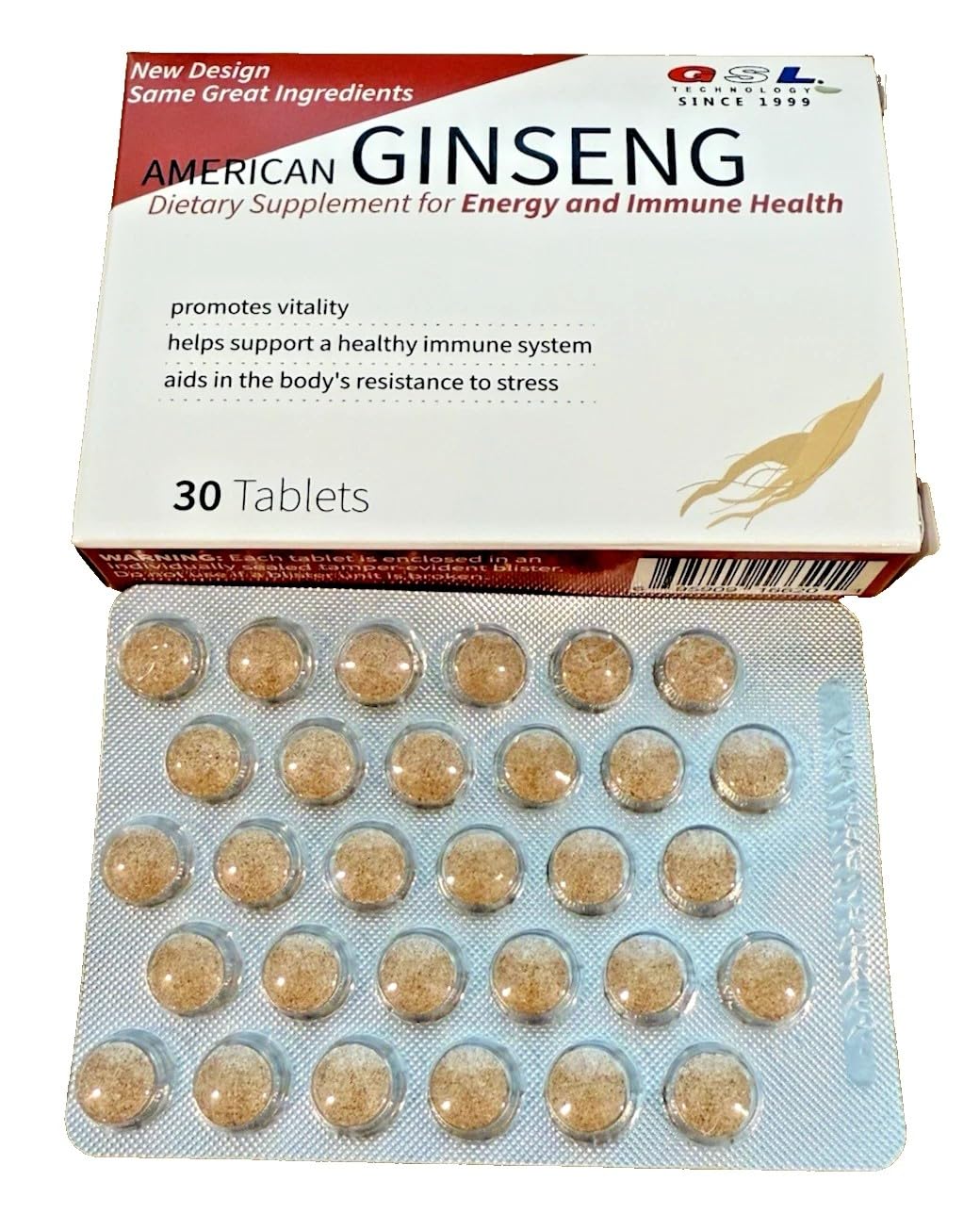 GSL American Ginseng Tablets, 30 Tablets