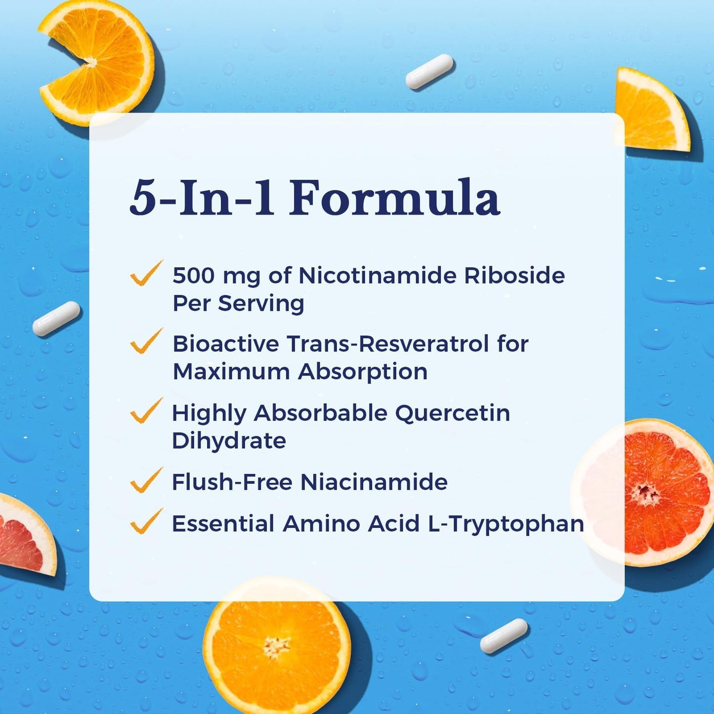 Vitalitown 5 in 1 NAD+ NMN Supplement Capsule 60 Capsules