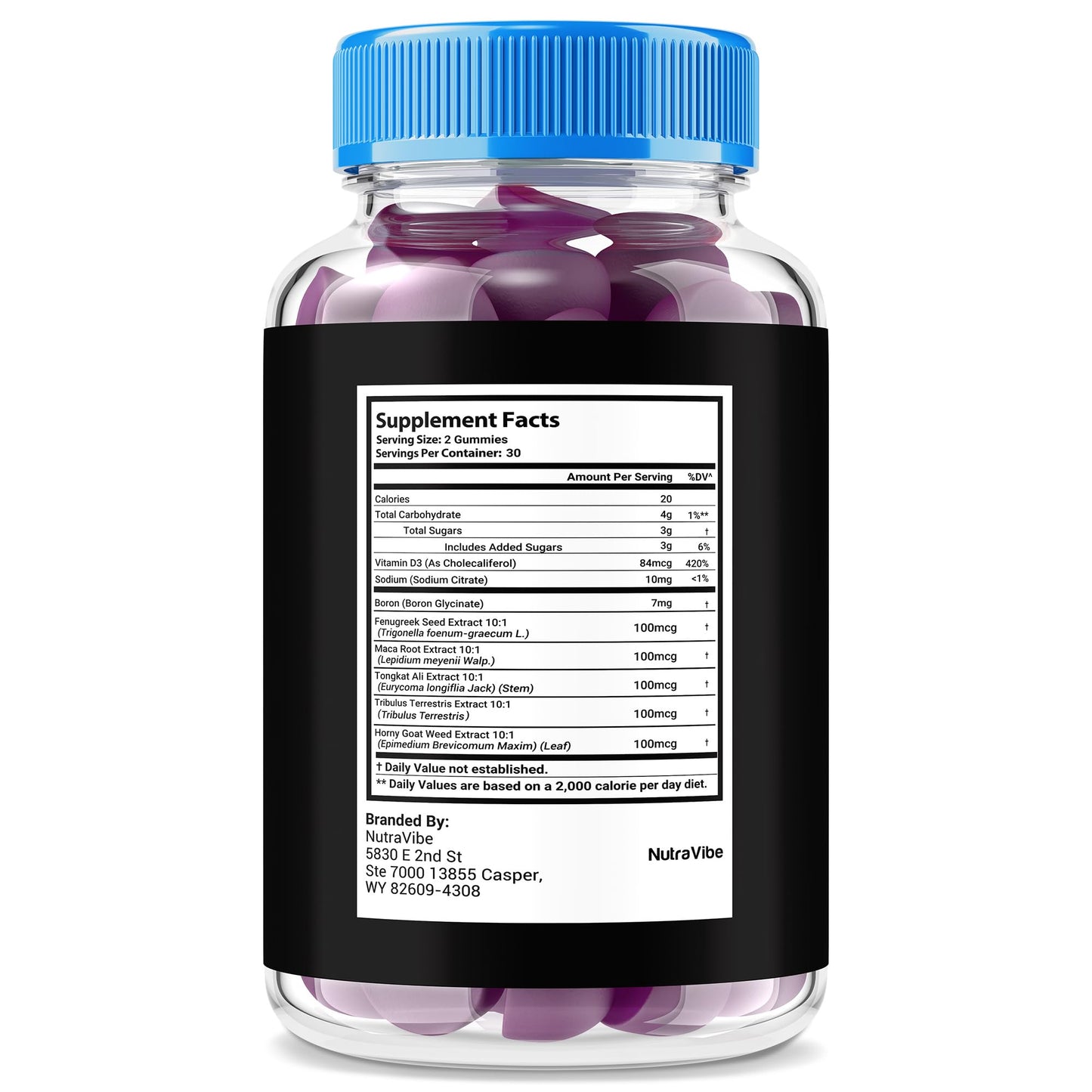 NutraVibe Blue Bear Male Gummies 120 Gummies