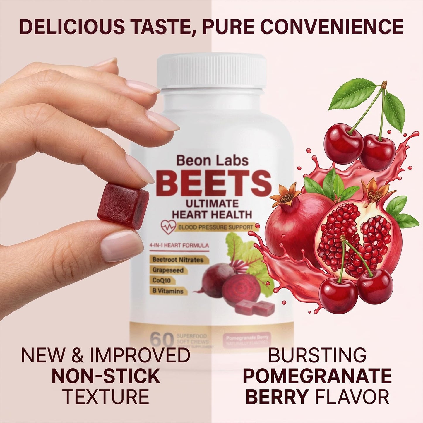NYYQYYN Beon Beetroot Chews Gummy 60 Count