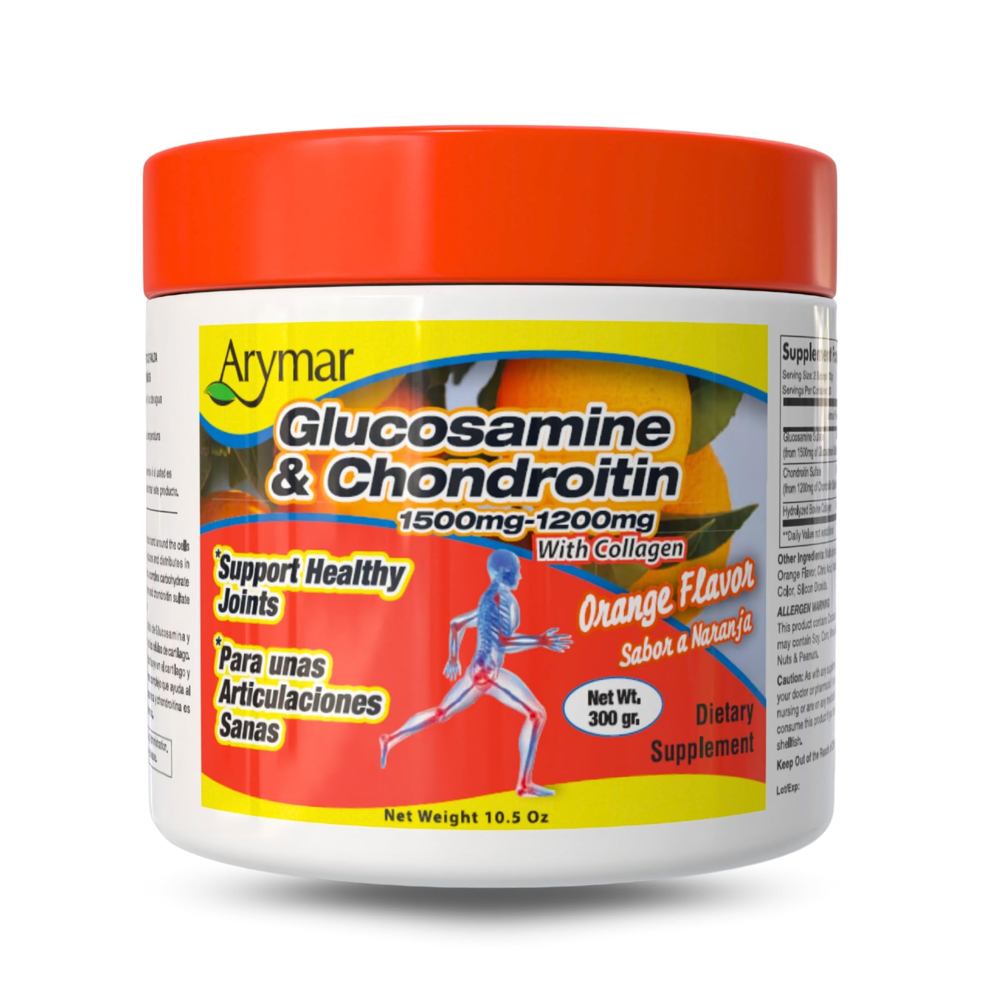 Arymar Glucosamine Chondroitin Powder, 1 Pack, 10.5 oz
