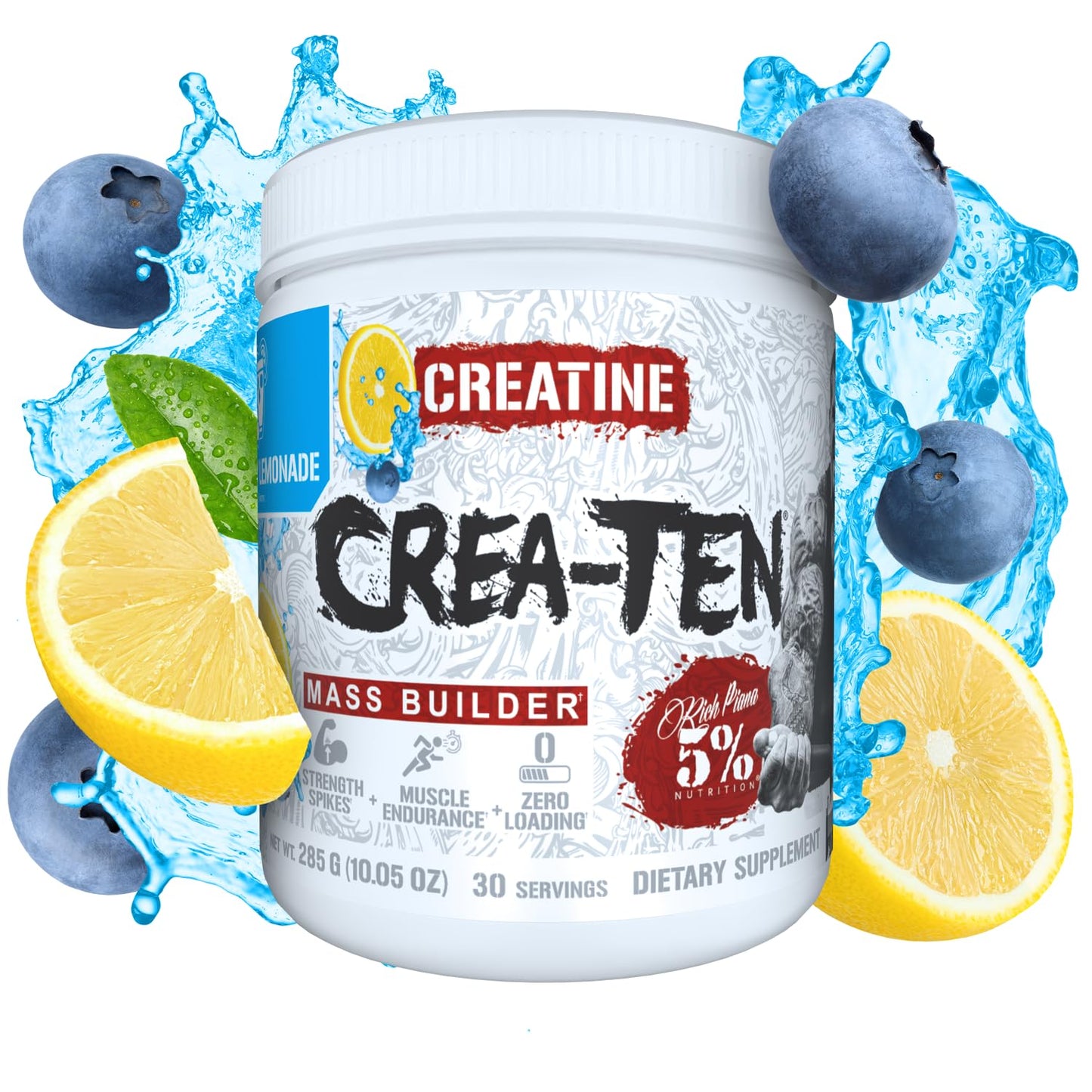 5% Nutrition CreaTEN Creatine Complex + Accelerators Powder 10.05 Ounce