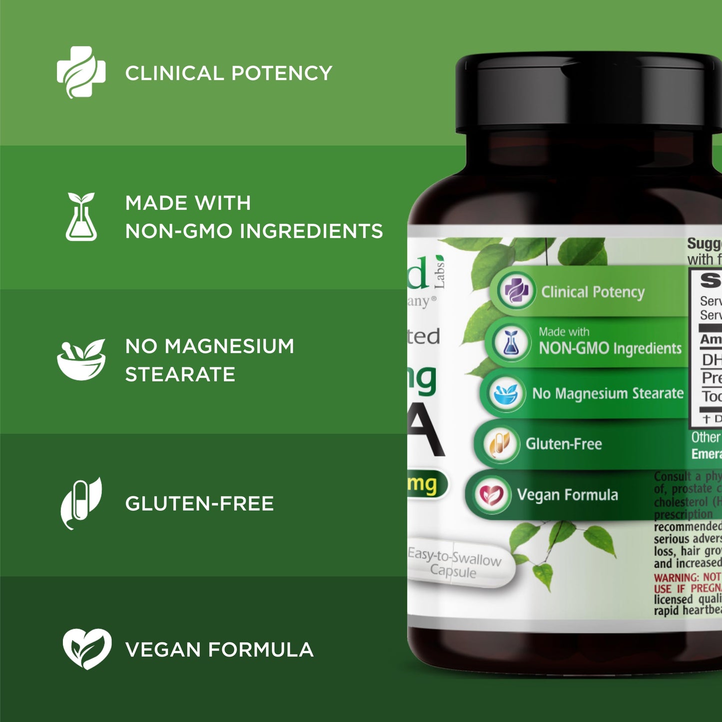 Ultra Botanicals Emerald Labs DHEA 25mg, 60 Vegetable Capsules