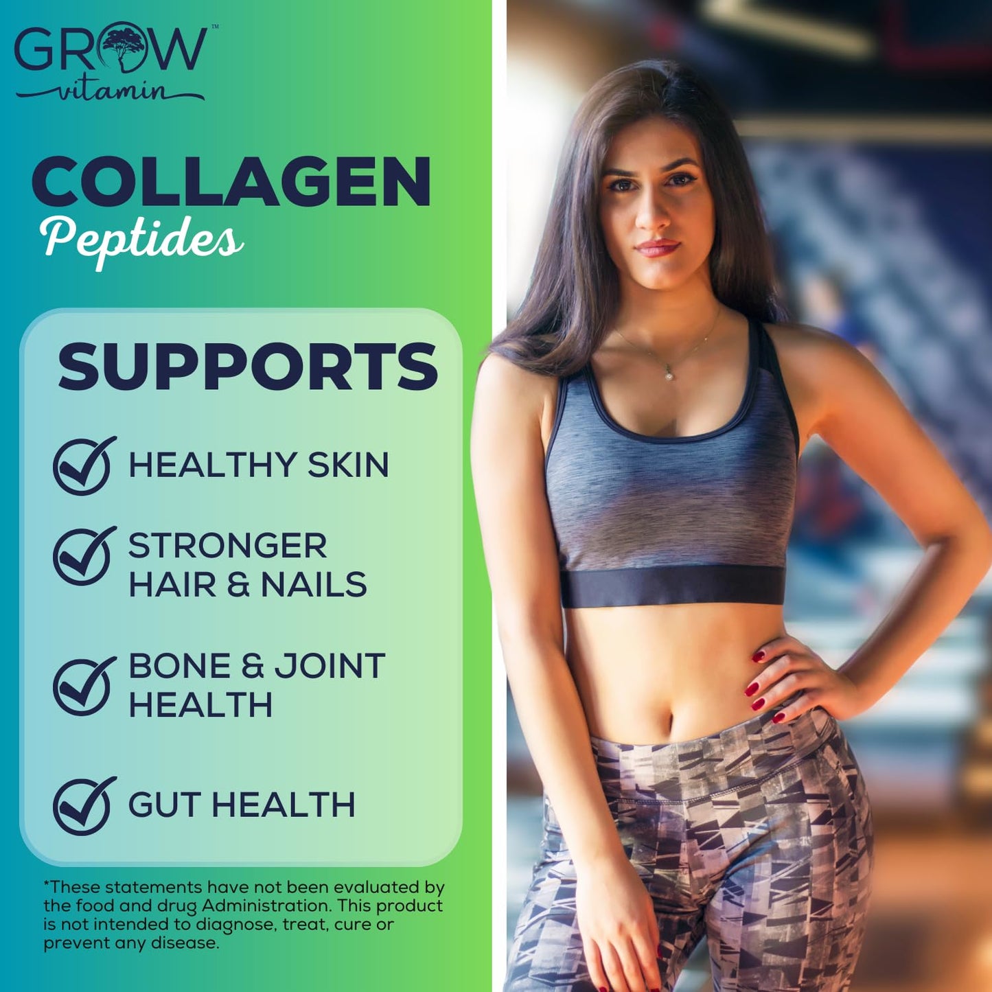 Grow Vitamin Collagen Peptides Powder 20g