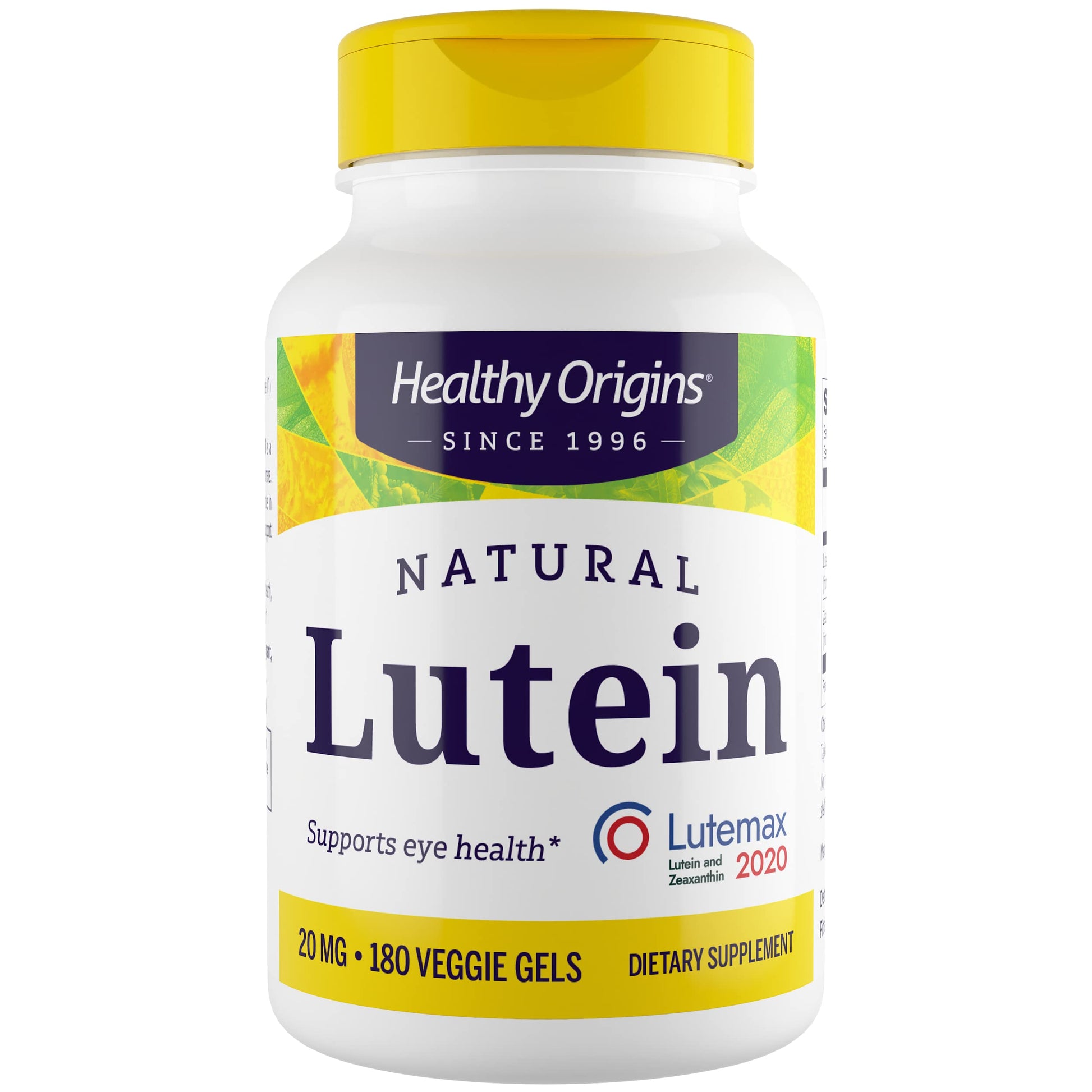 Healthy Origins Lutein 20 mg Lutemax 2020 with Zeaxanthin Eye Support Softgels, 180 Count