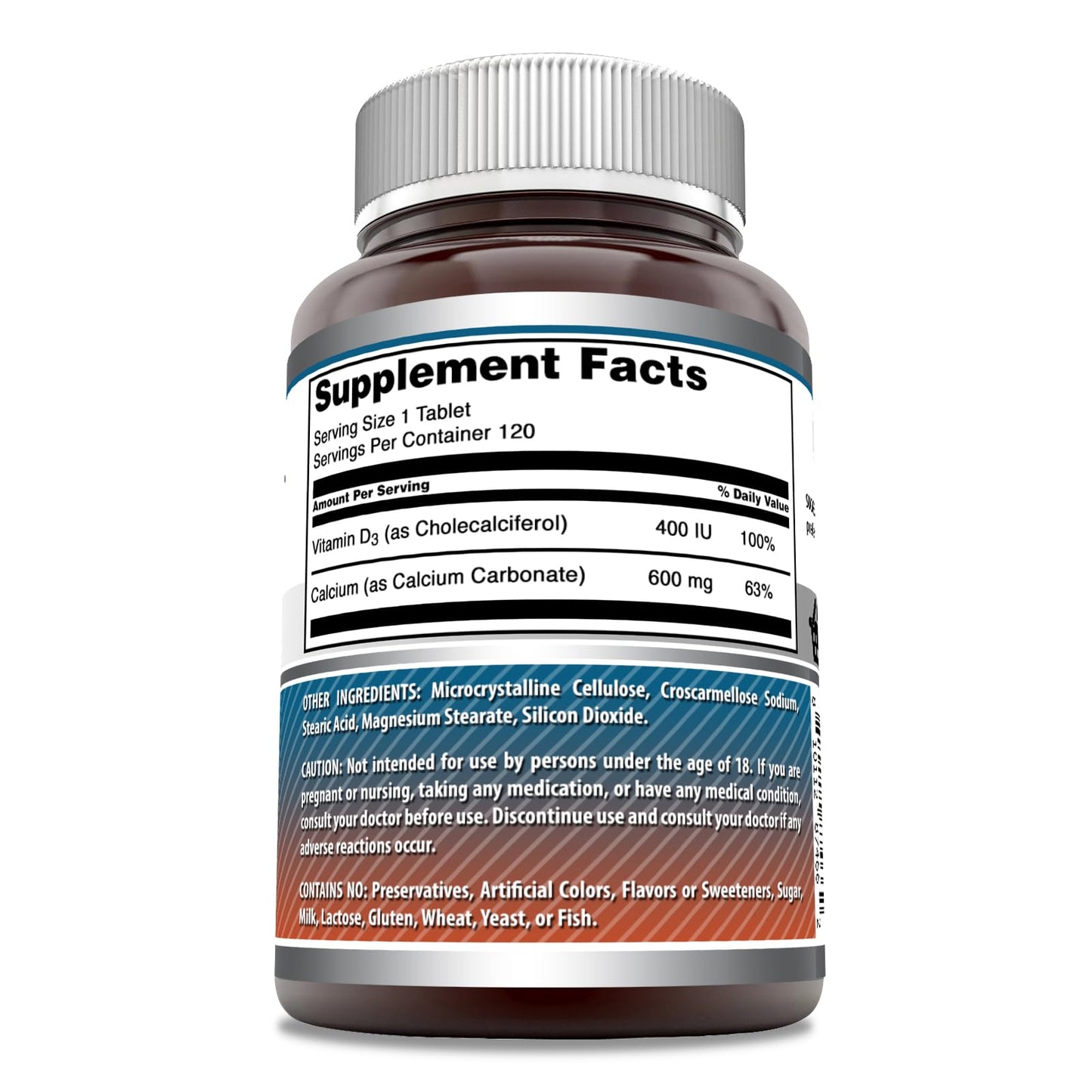 Amazing Nutrition Calcium with Vitamin D3 Supplement Tablet, 1 Pack