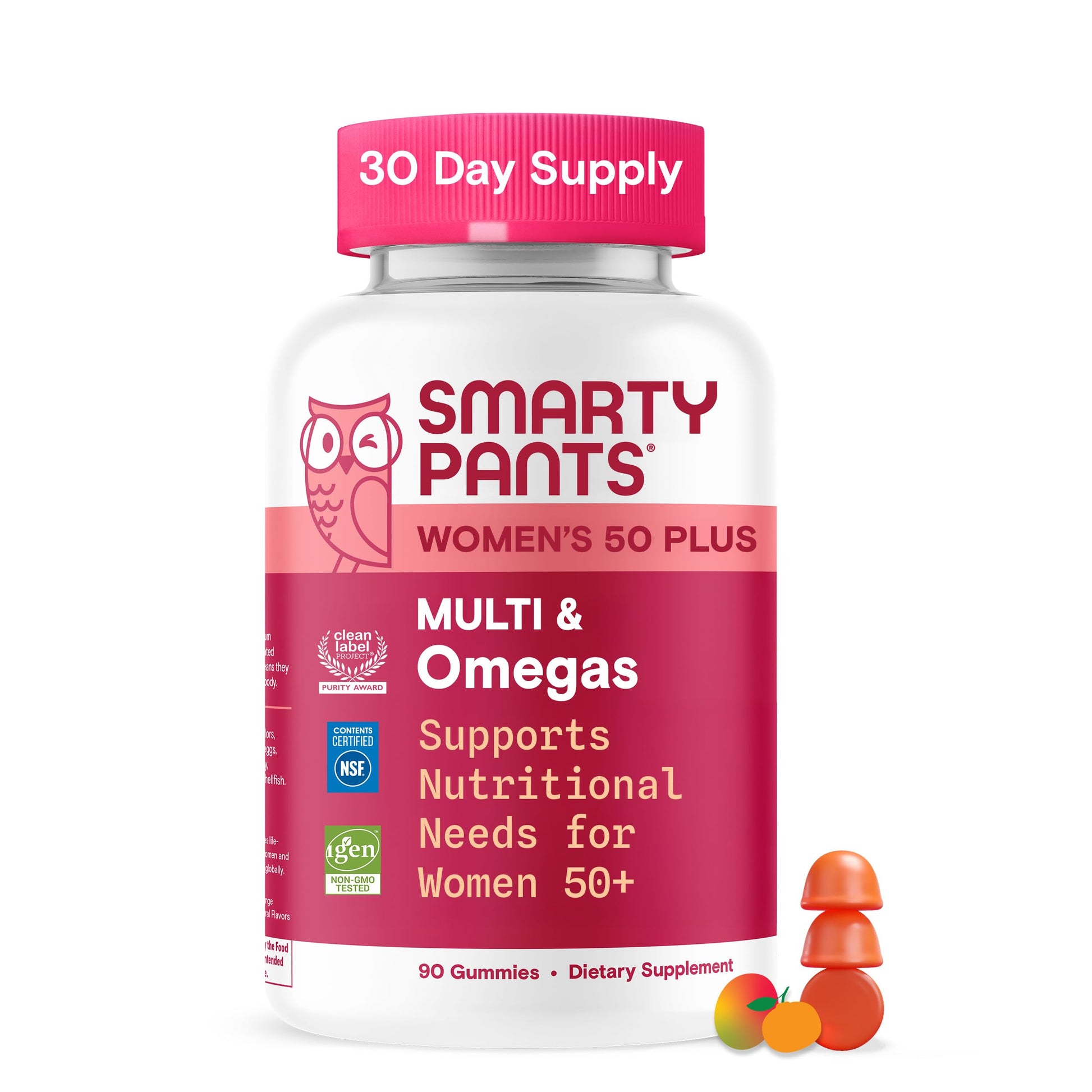 SmartyPants Women’s Plus 50+ Multi & Omegas Multivitamin Gummies 90 Count