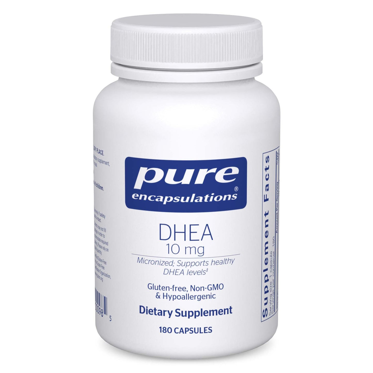 Pure Encapsulations DHEA 10 mg Adrenal Support Capsule, 180 Capsules
