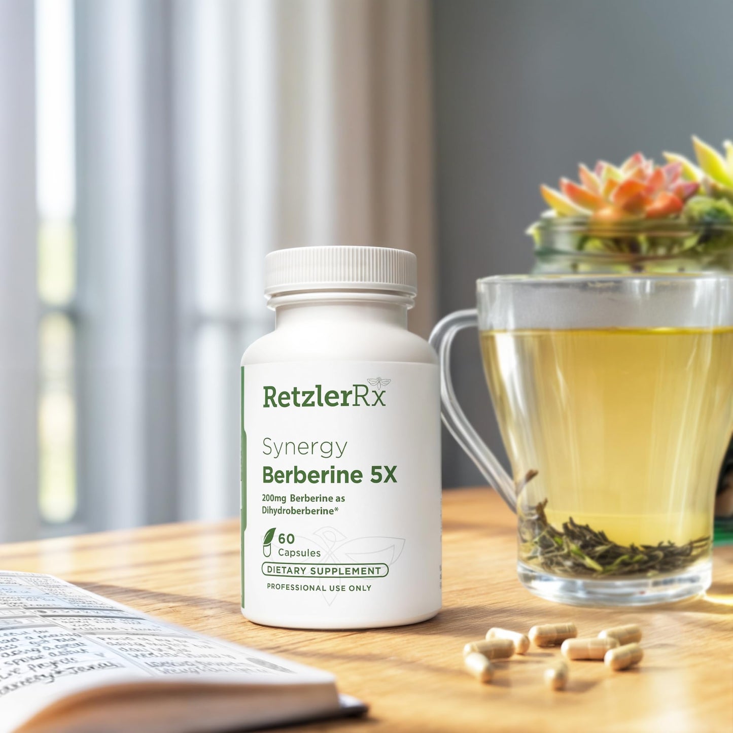 HormoneSynergy RetzlerRx Berberine 5X 200mg as Dihydroberberine Capsules, 60 Count