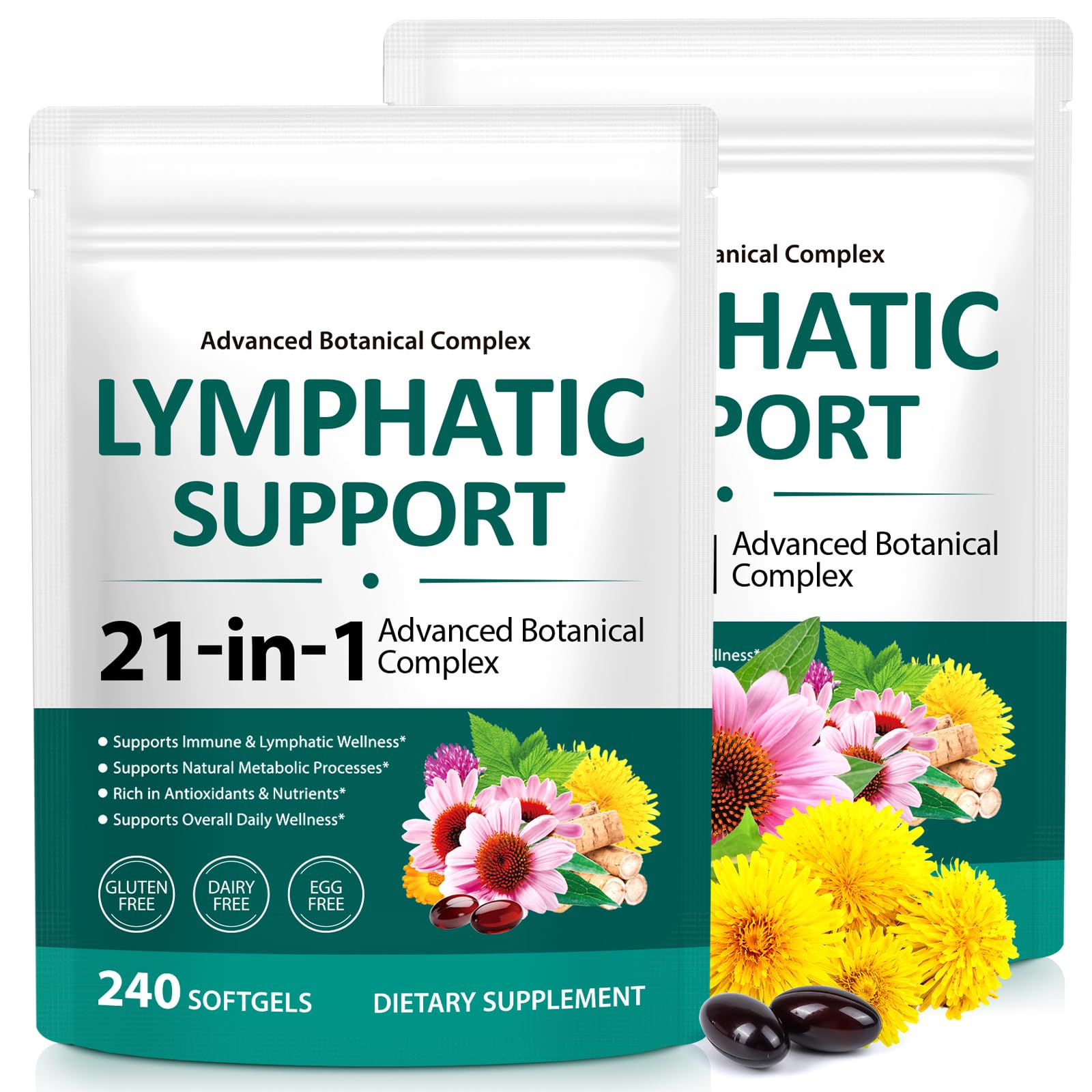ZBQIEX Lymphatic Drainage Supplements Softgels 480
