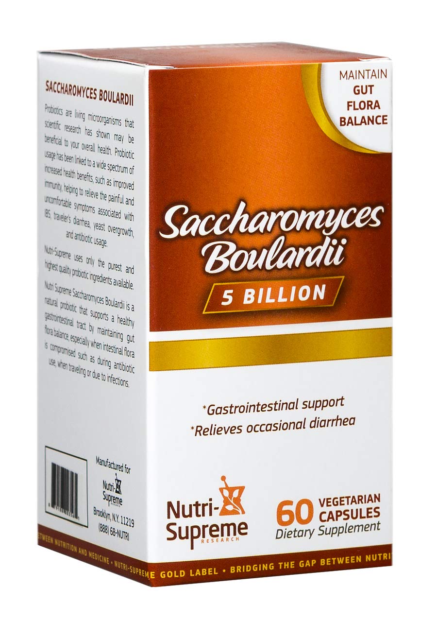 Nutri-Supreme Research Saccharomyces boulardii Probiotic Dietary Supplement Capsule, 60 Capsules