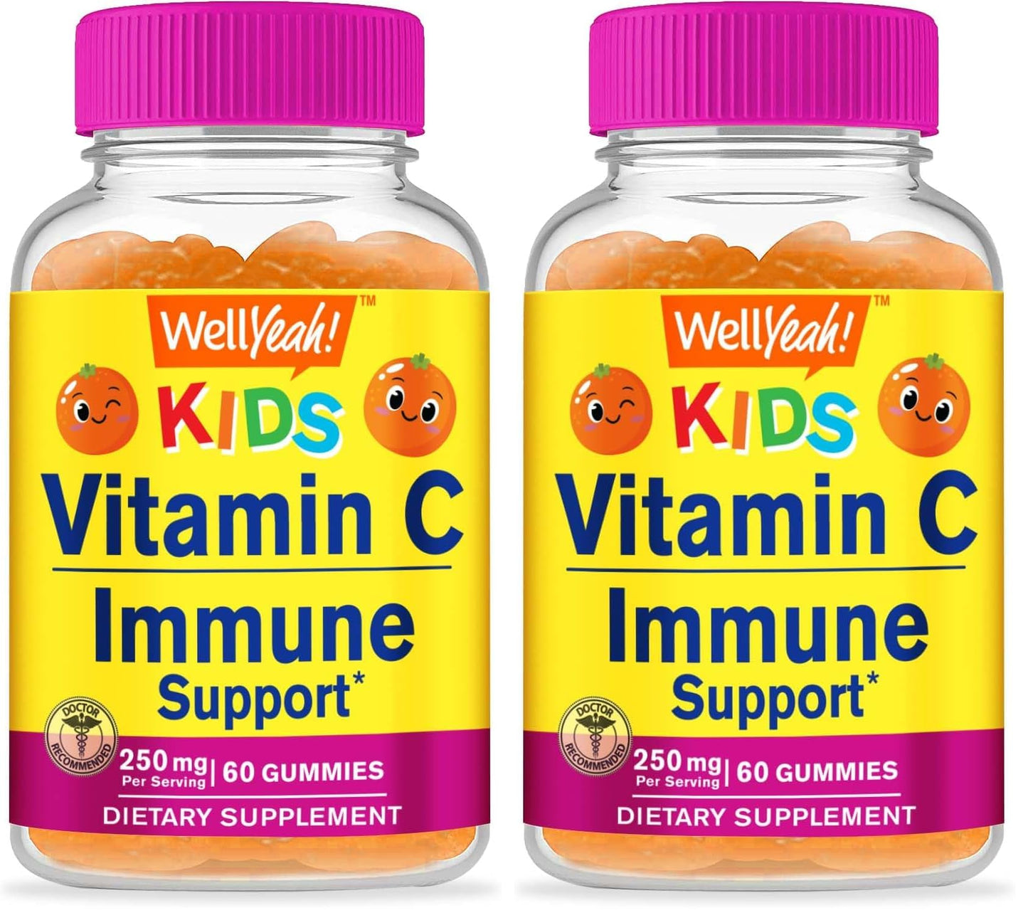 WellYeah Kids Vitamin C Gummies, 120 Gummies