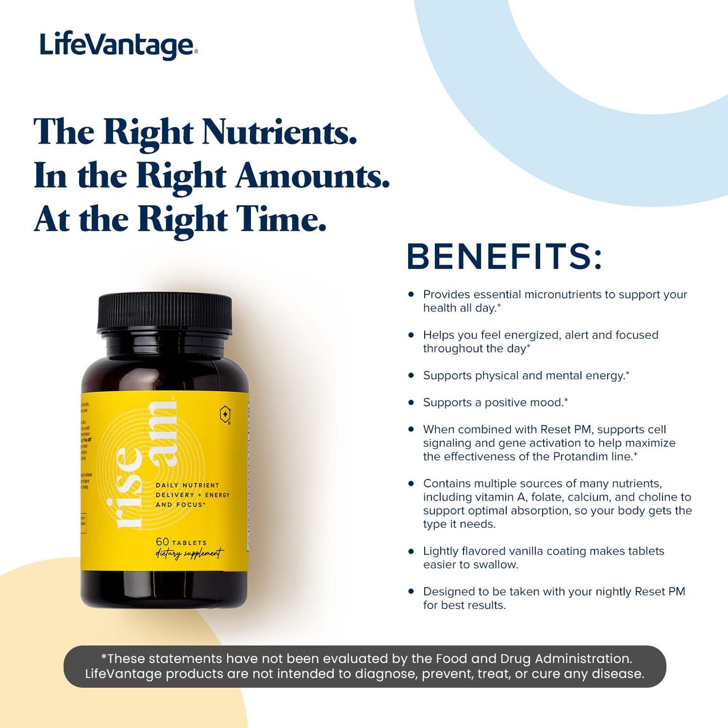 LifeVantage Rise AM Tablet 60 Tablets